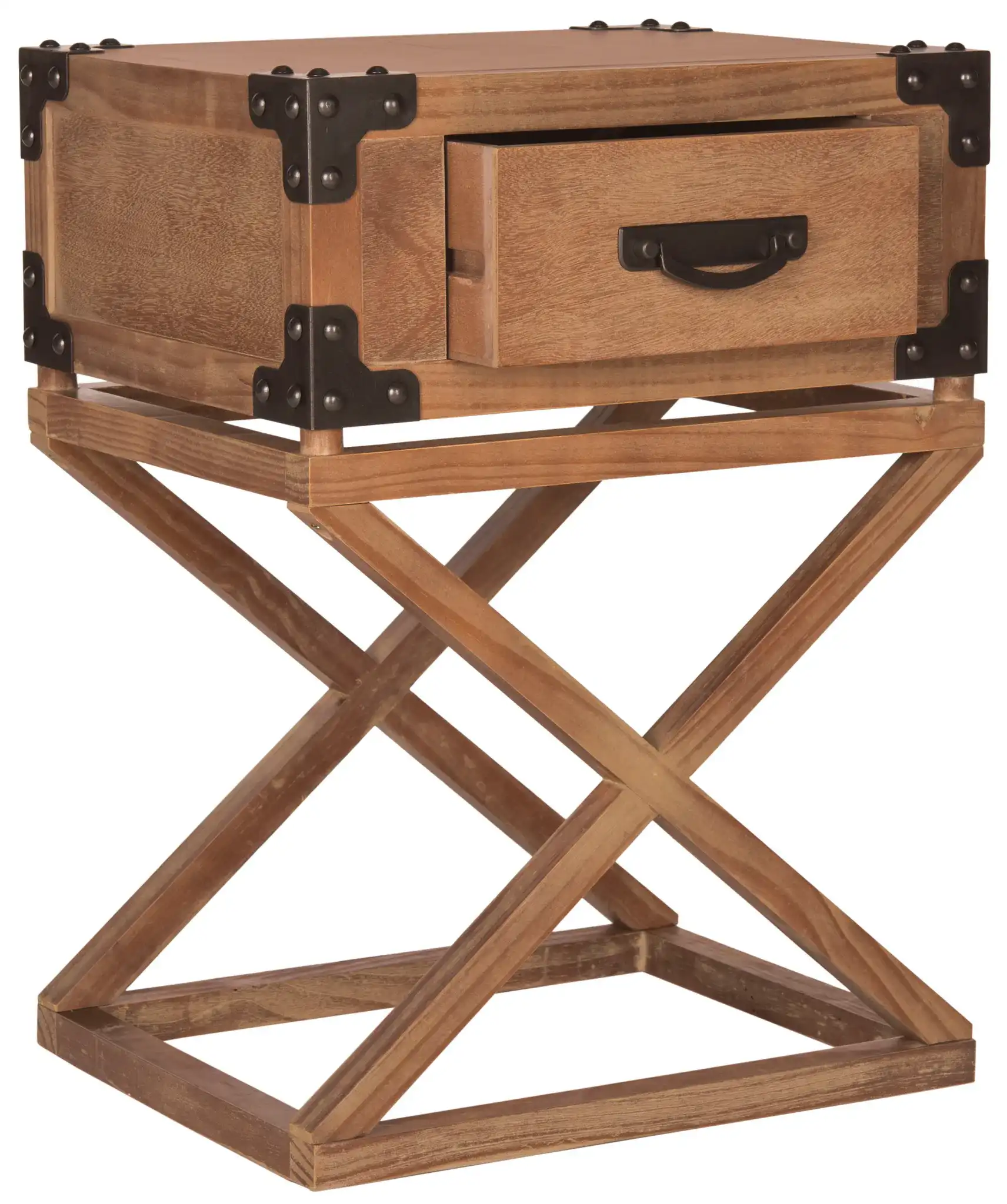 Dunstan Accent Table in Brown, detail view