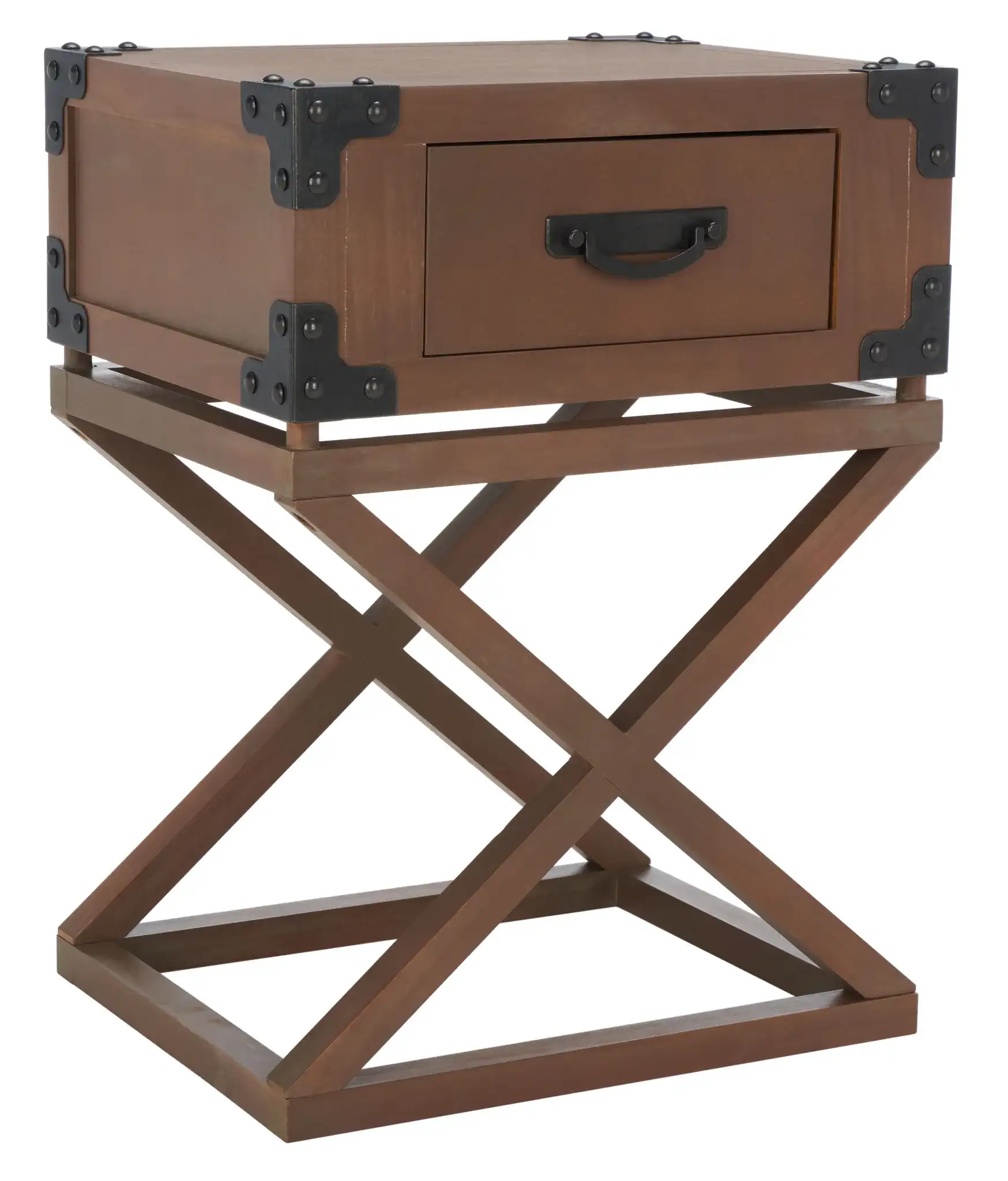 Dunstan Accent Table in Brown, detail view