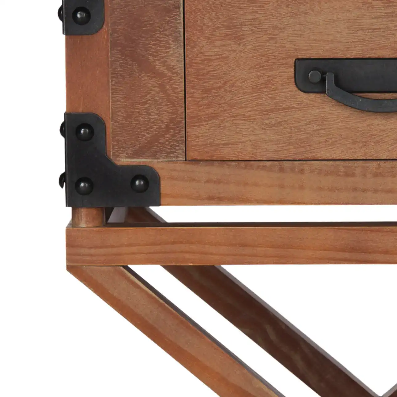 Dunstan Accent Table in Brown, detail view