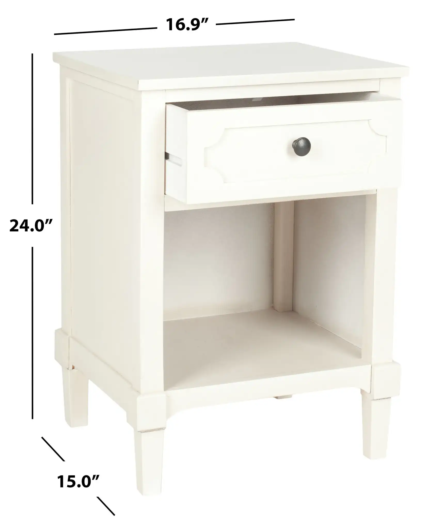 Rosaleen Side Table in Gray, detail view
