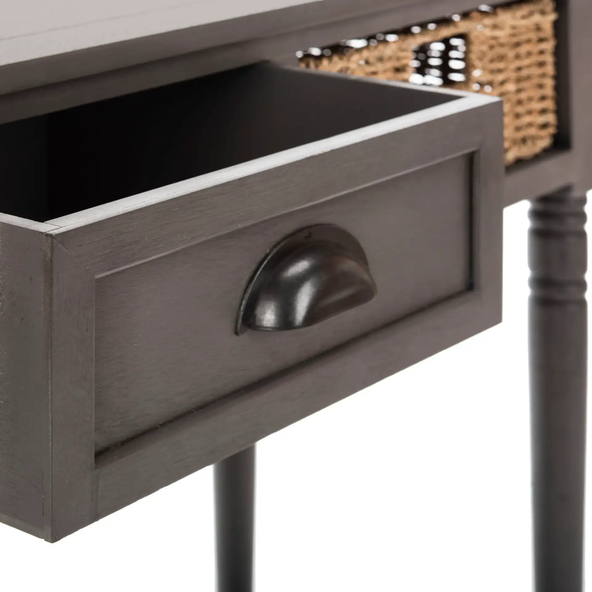 Winifred Console in Gray in a styled room