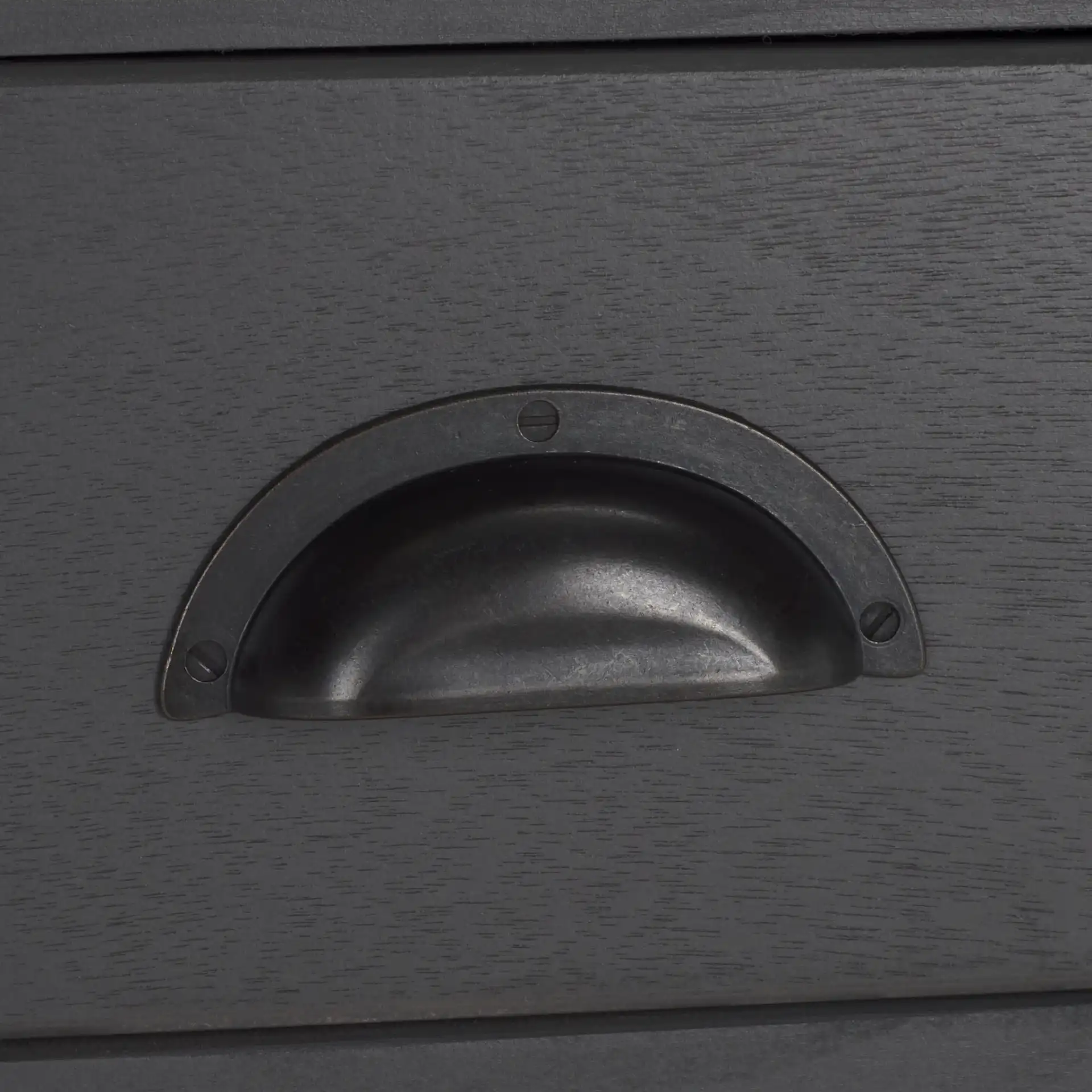 Salem Console in Gray in a styled room