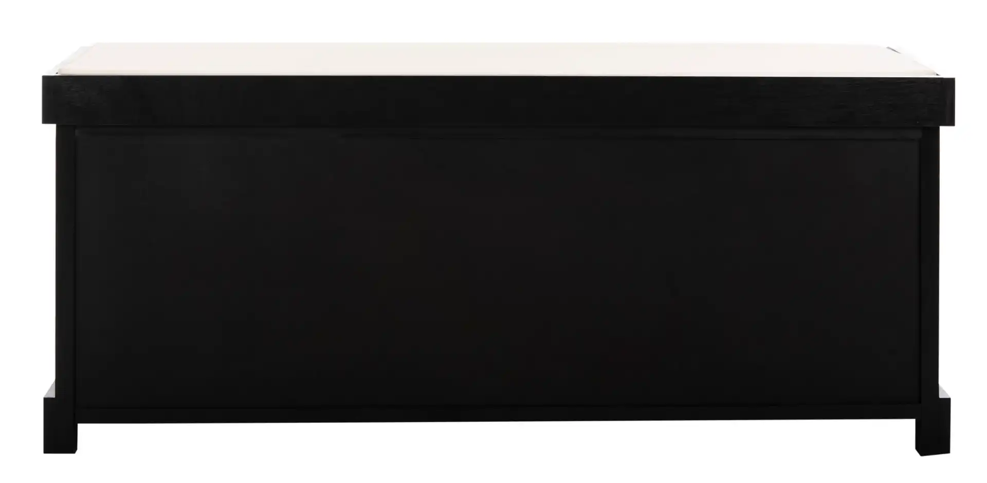 Lonan Storage Bench in Black, detail view