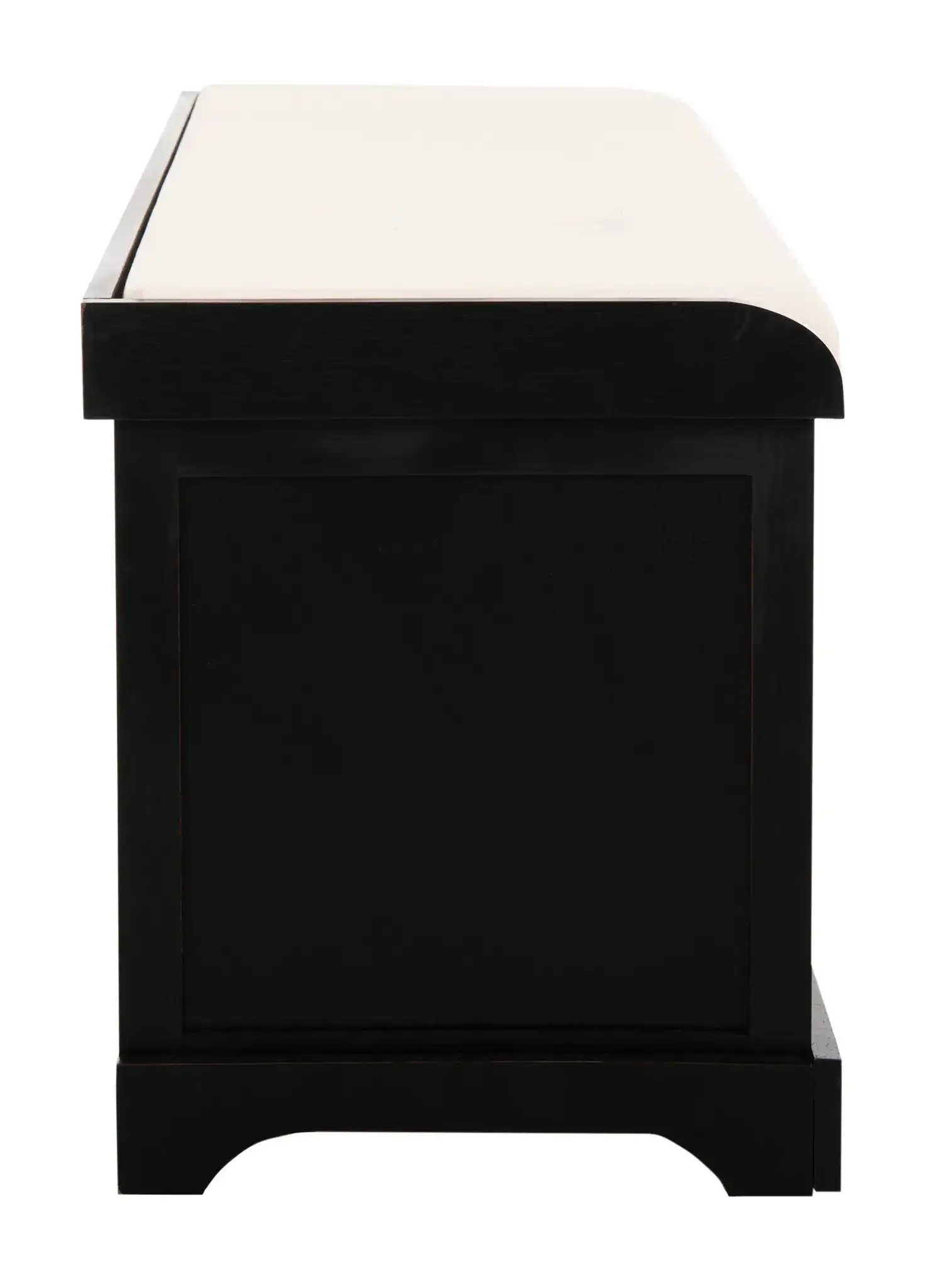 Lonan Storage Bench in Black, detail view