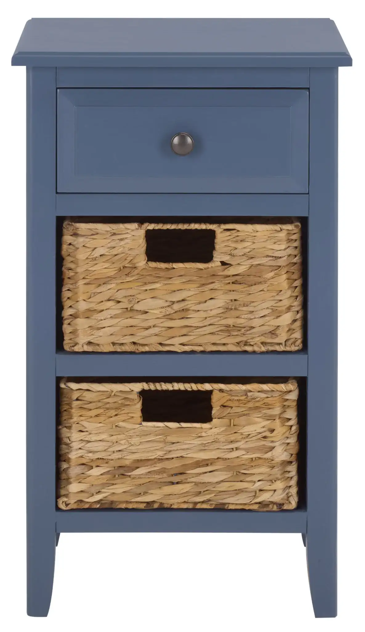 Everly Drawer Side Table in Blue