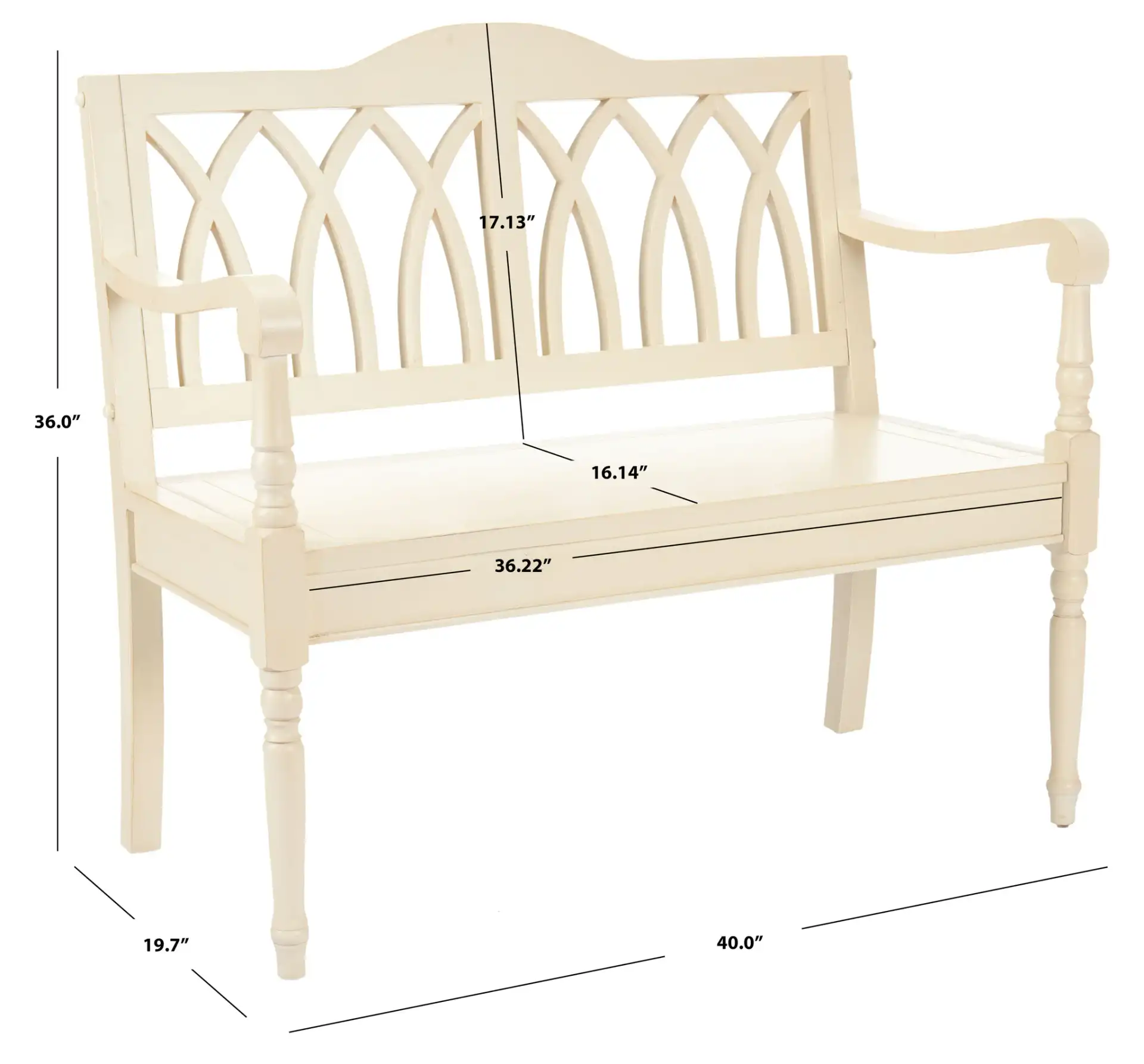 Benjamin Bench in Barley, detail view