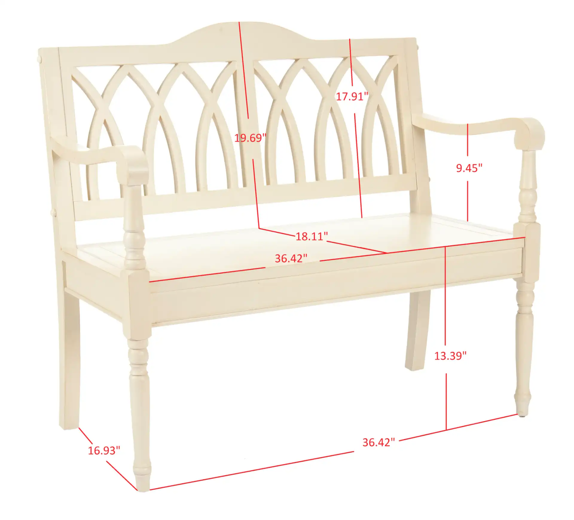 Benjamin Bench in Barley, detail view