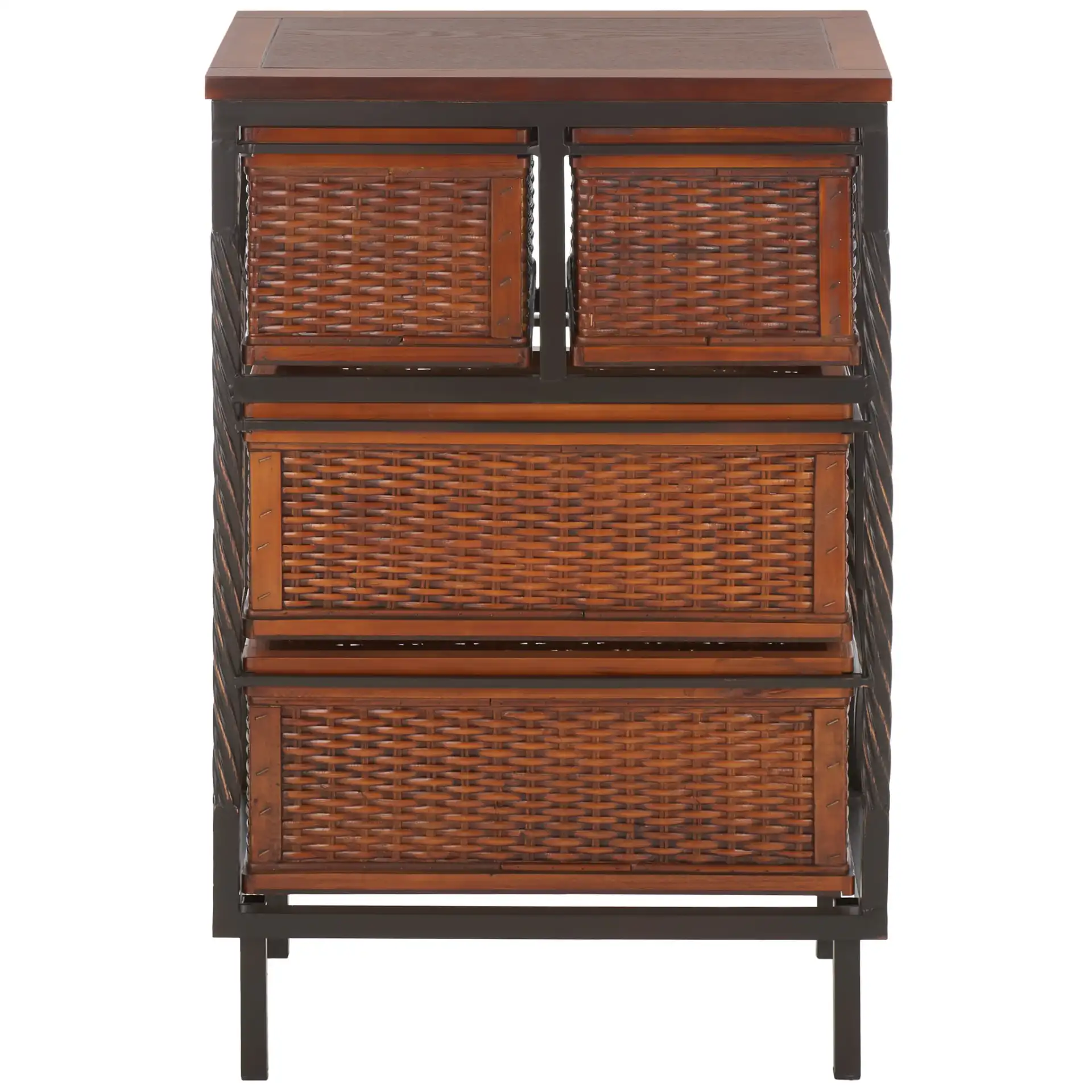 Andrew Storage Unit in Dark Teak, detail view