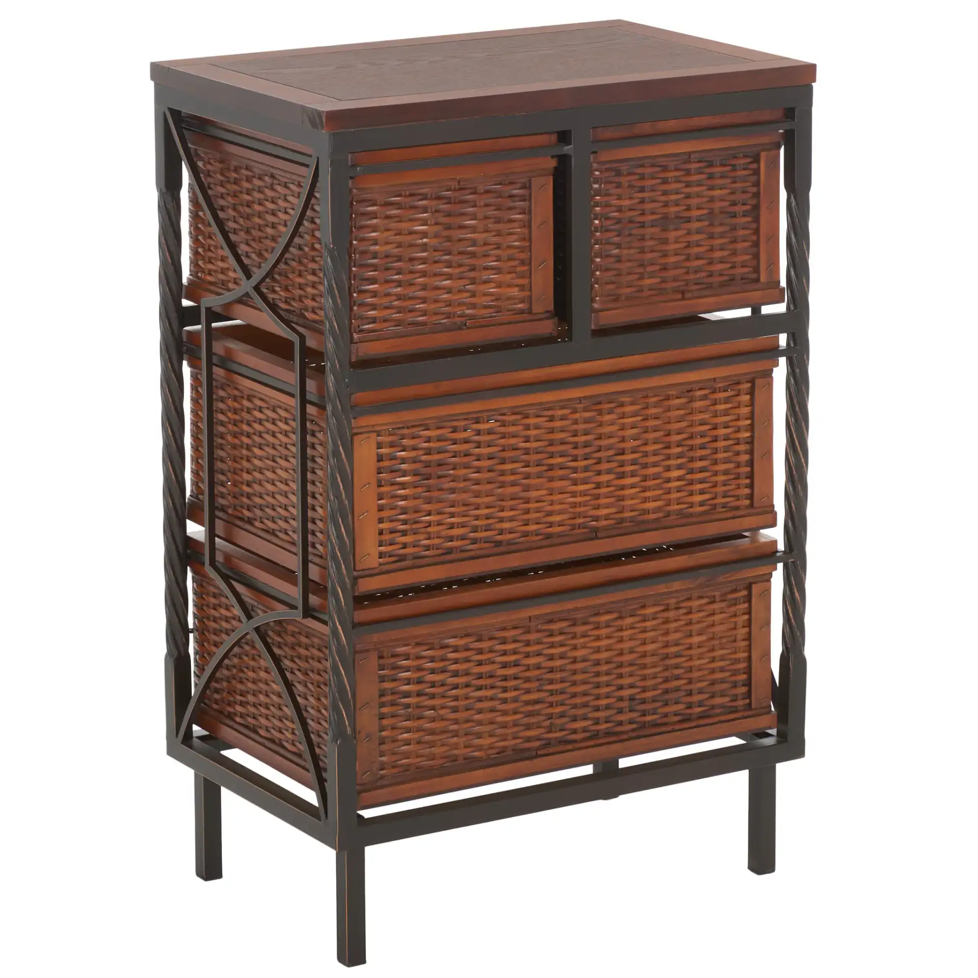 Andrew Storage Unit in Dark Teak, detail view