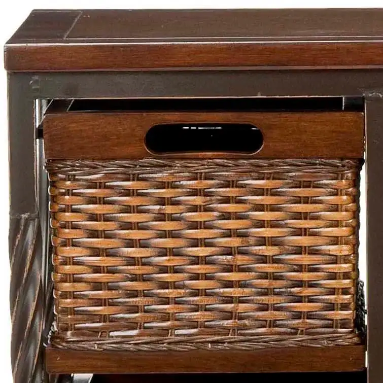 Andrew Storage Unit in Dark Teak, detail view
