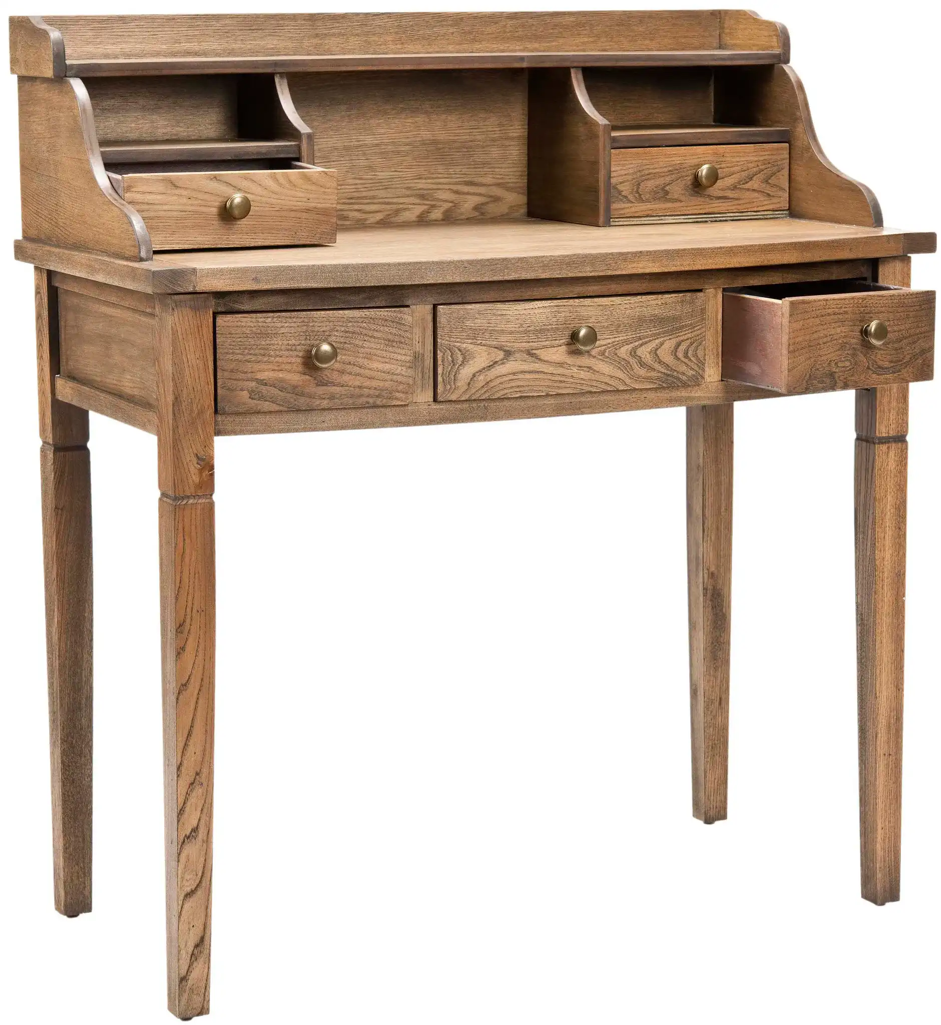 Landon Writing Desk in Oak, detail view