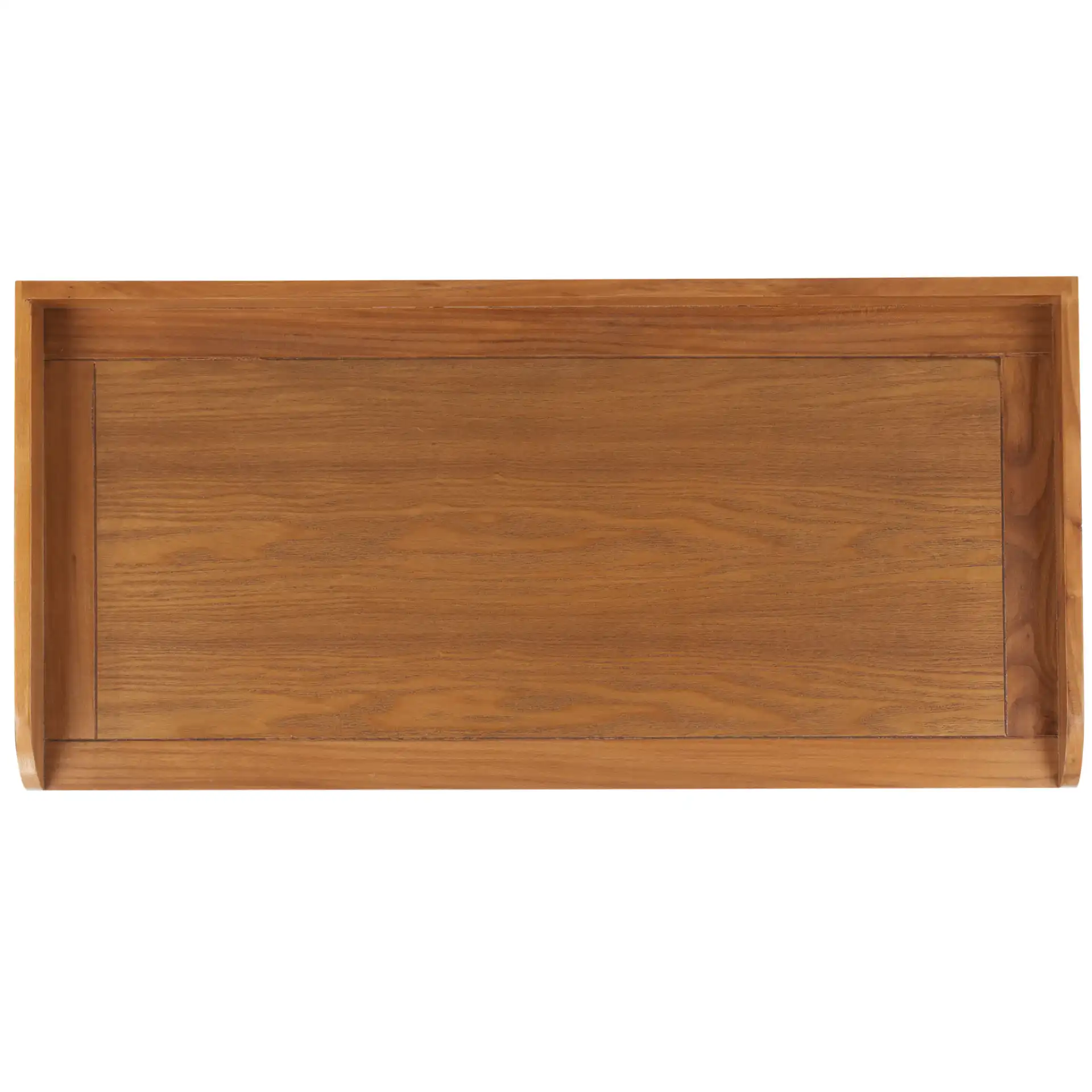 Noah Storage Bench in Antique Pewter / Medium Oak, detail view