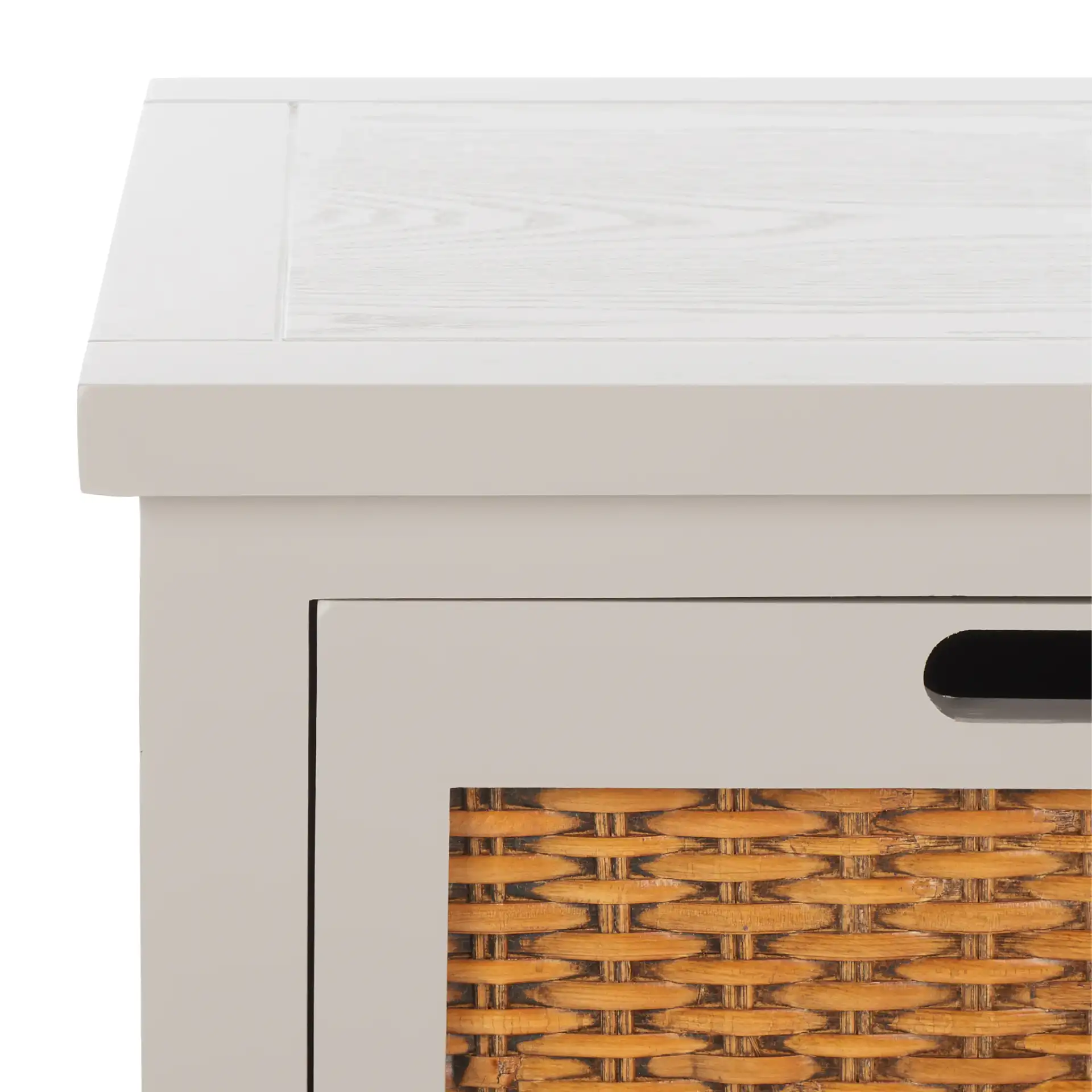 Jonah End Table in Gray in a styled room