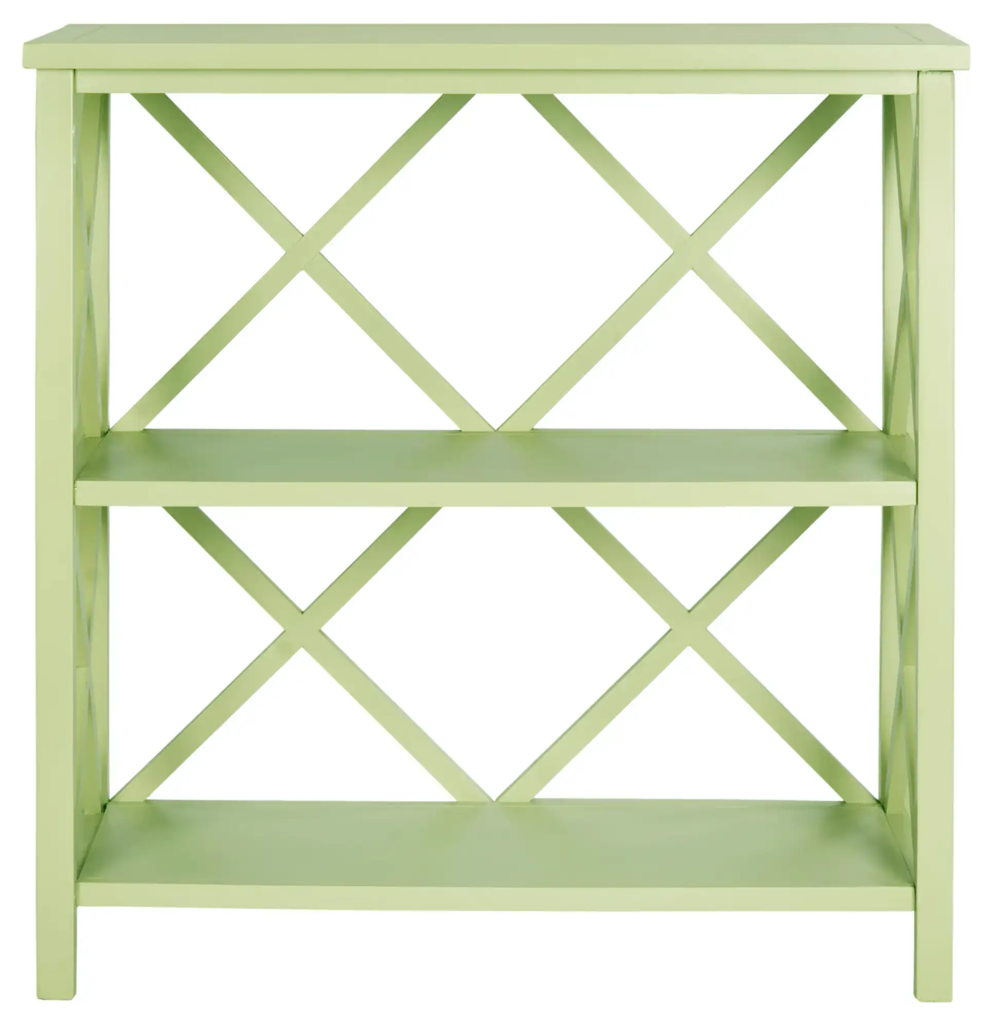 Liam Open Bookcase in Avocado Green