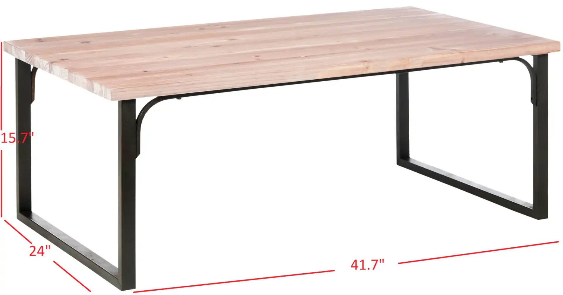 Steven Coffee Table in Pickled Oak, detail view