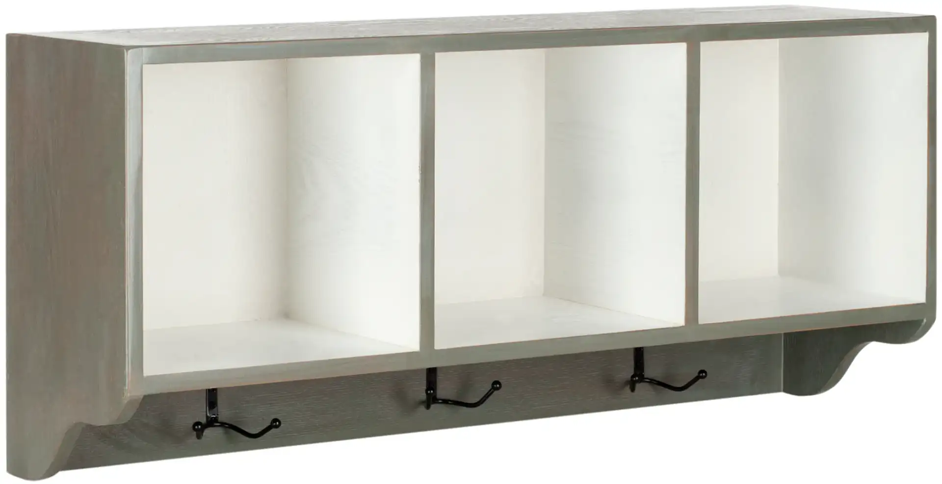 Alice Wall Shelf in Ash Gray / White, detail view