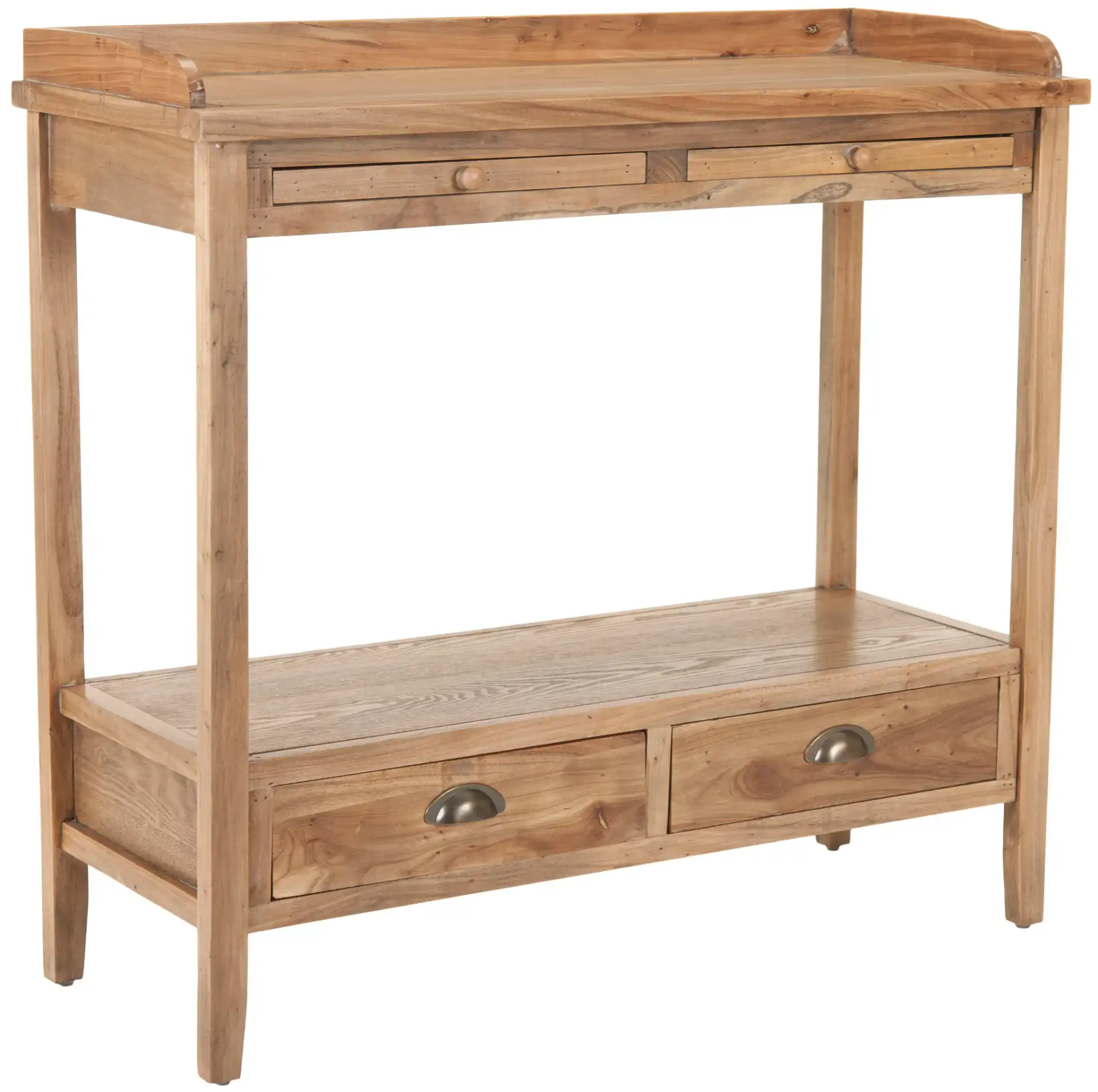 Peter Console in Weathered Oak, detail view