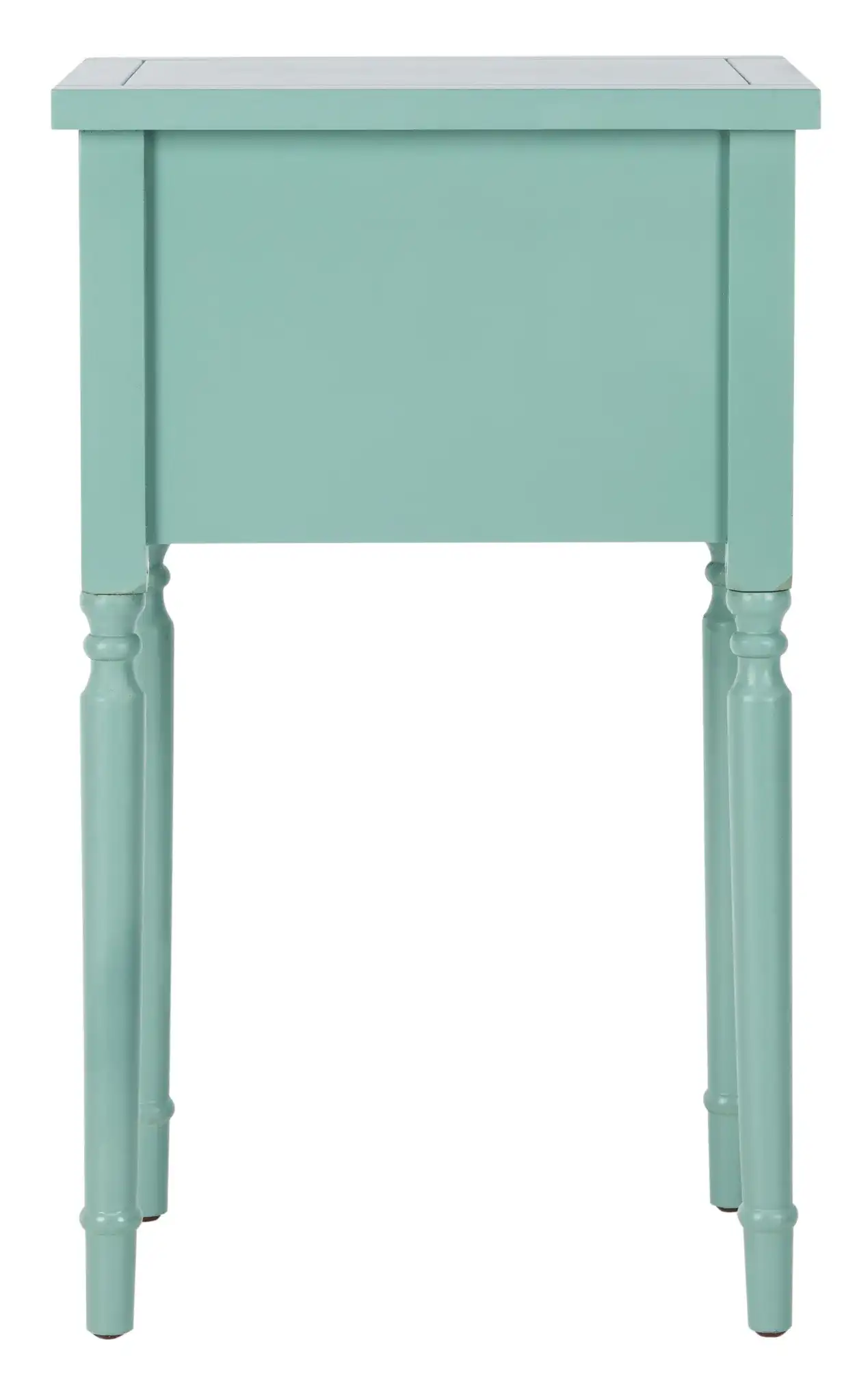 Marilyn End Table in Teal, detail view