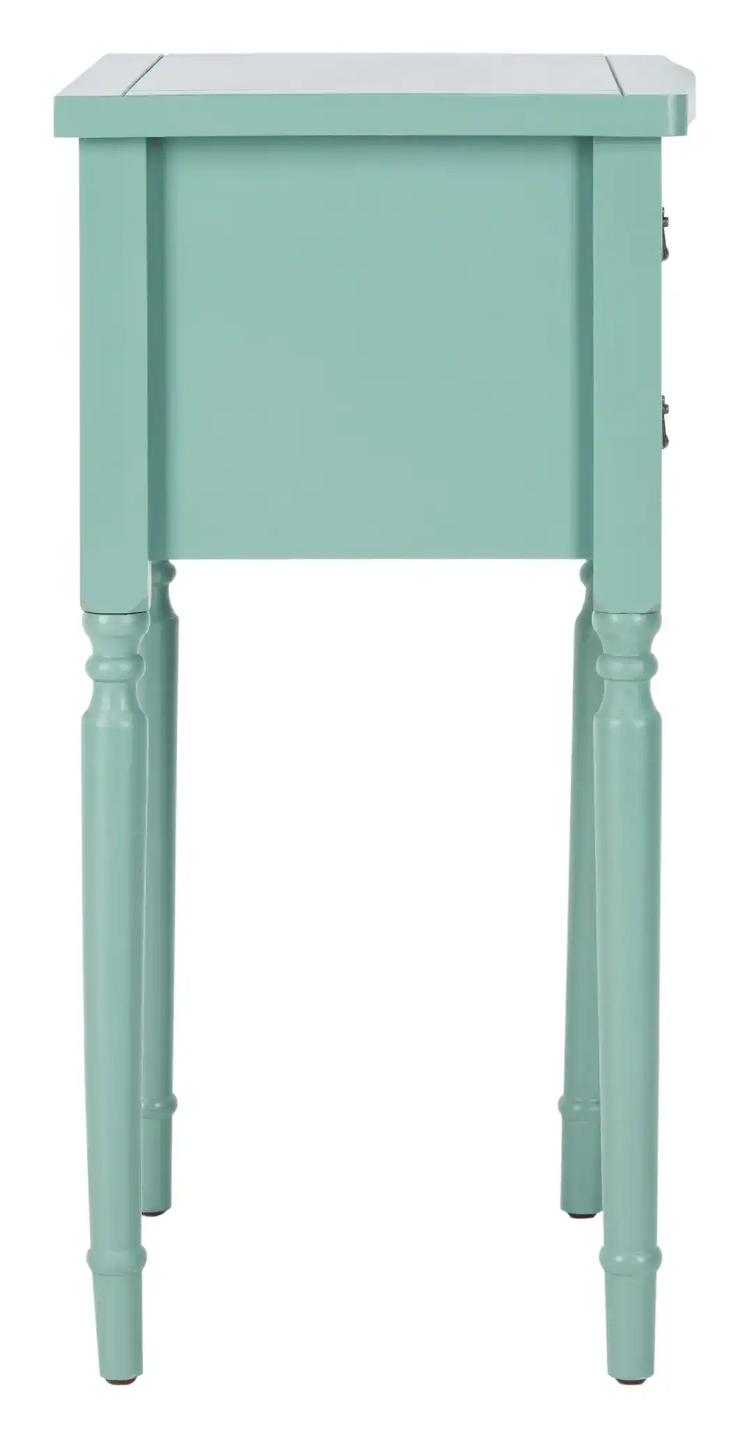 Marilyn End Table in Teal, detail view