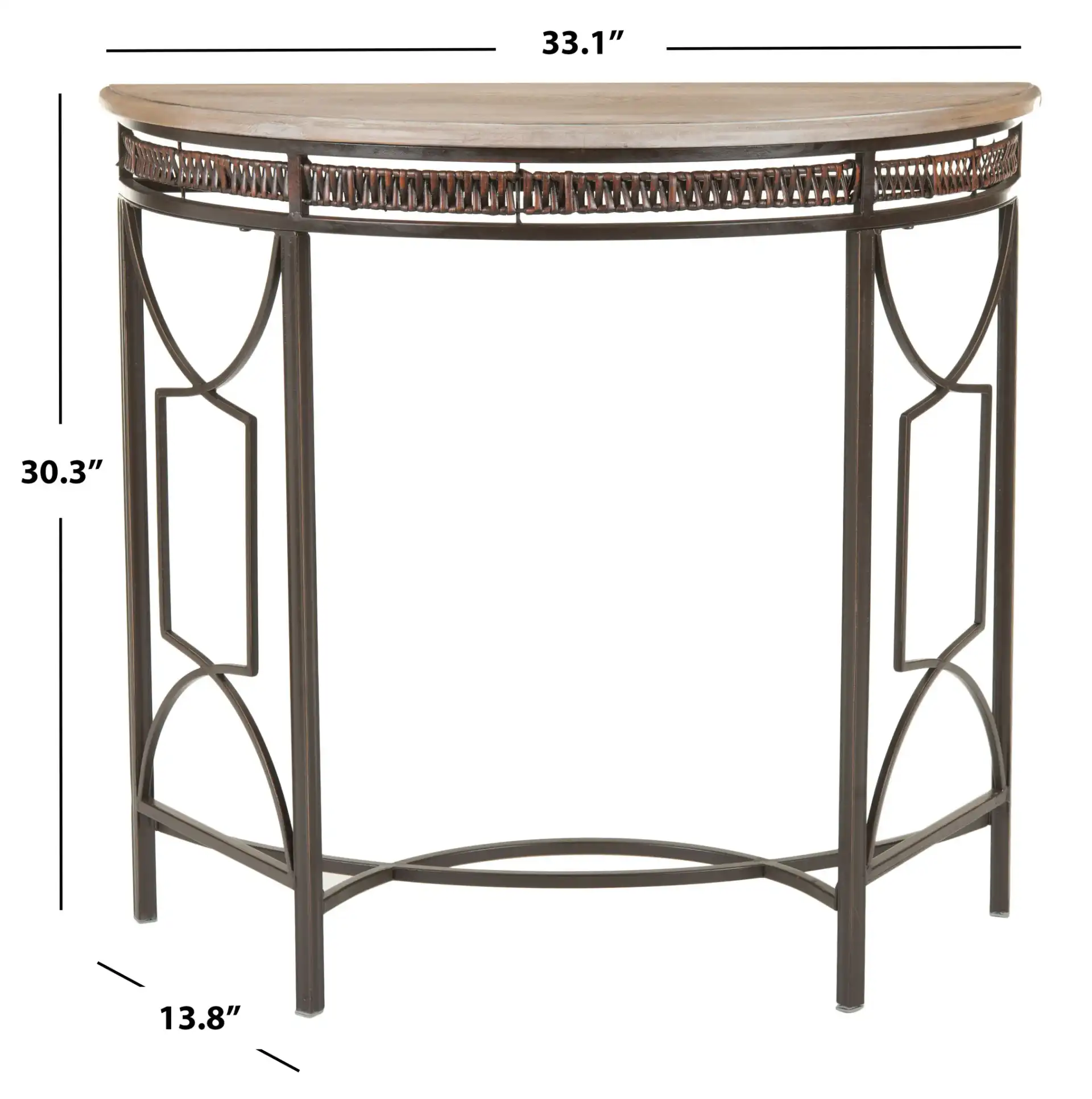 Rosalie Console in Copper / Red Maple, detail view