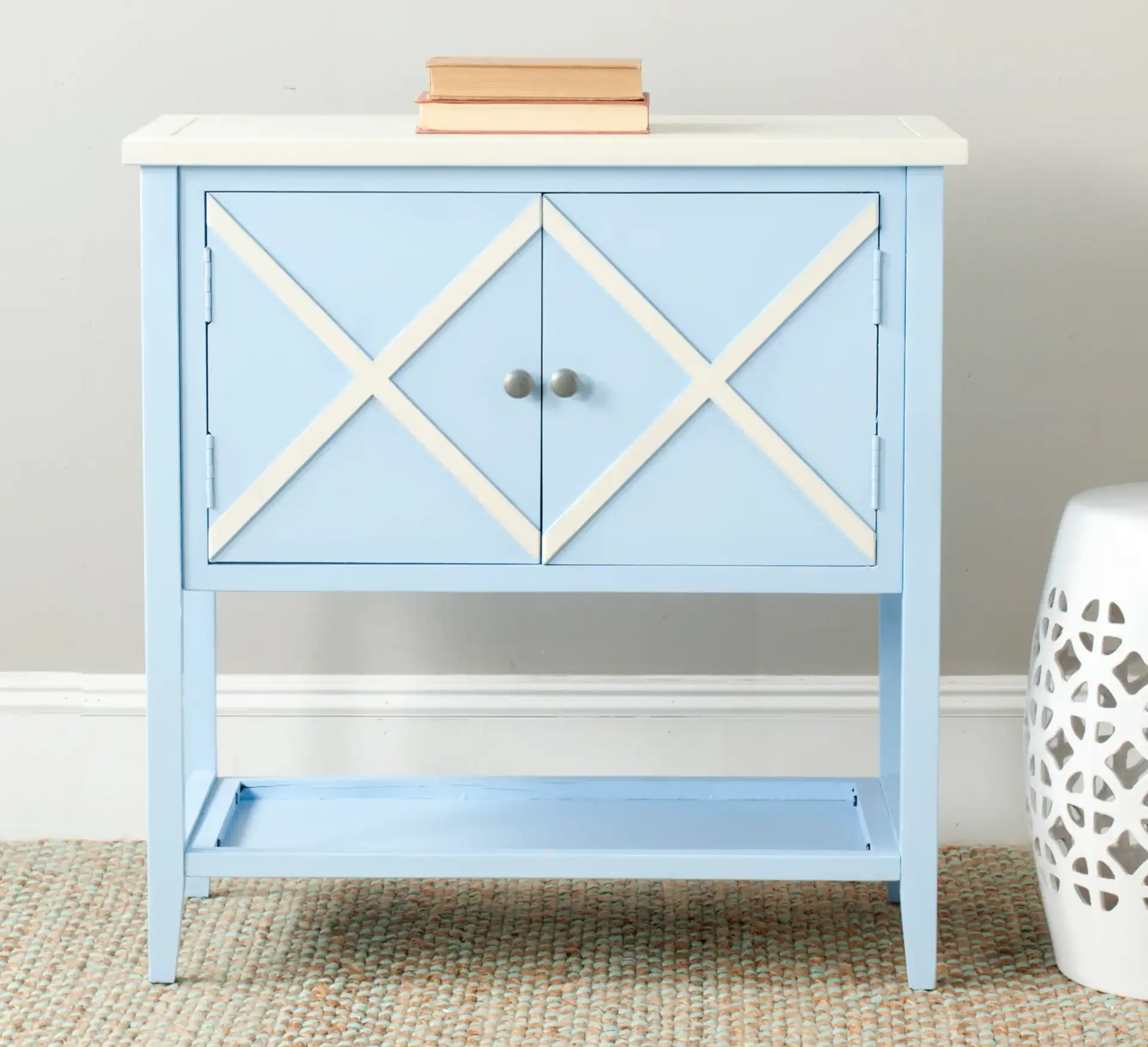 Polly Sideboard in Light Blue in a styled room