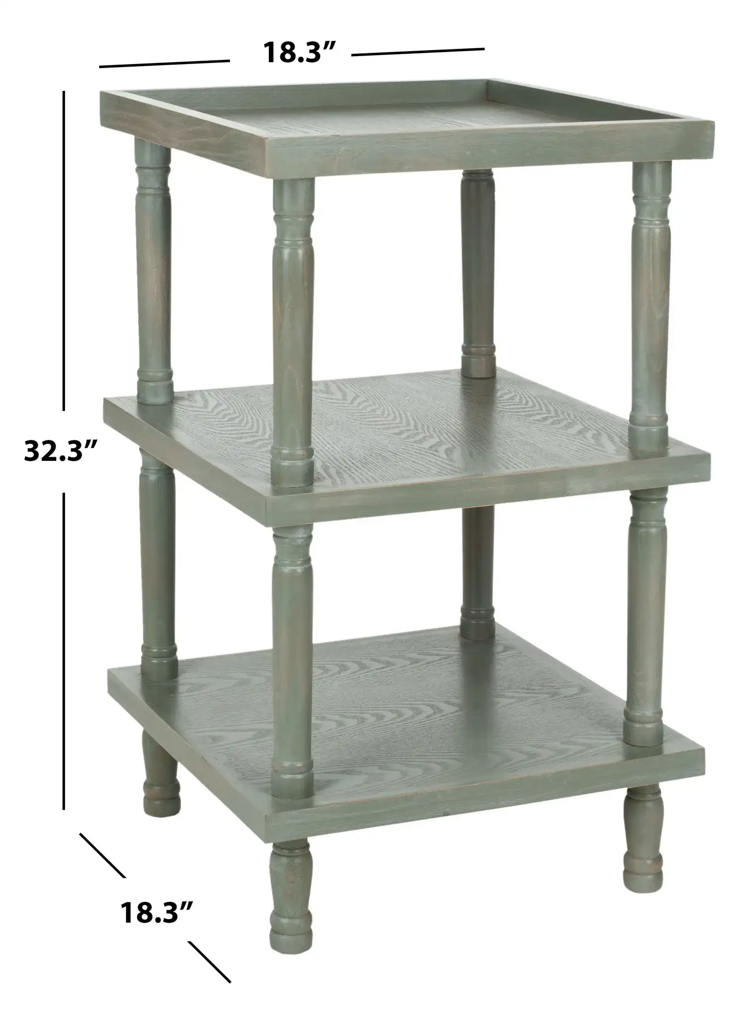 Esmerelda Accent Table in Ash Gray, detail view