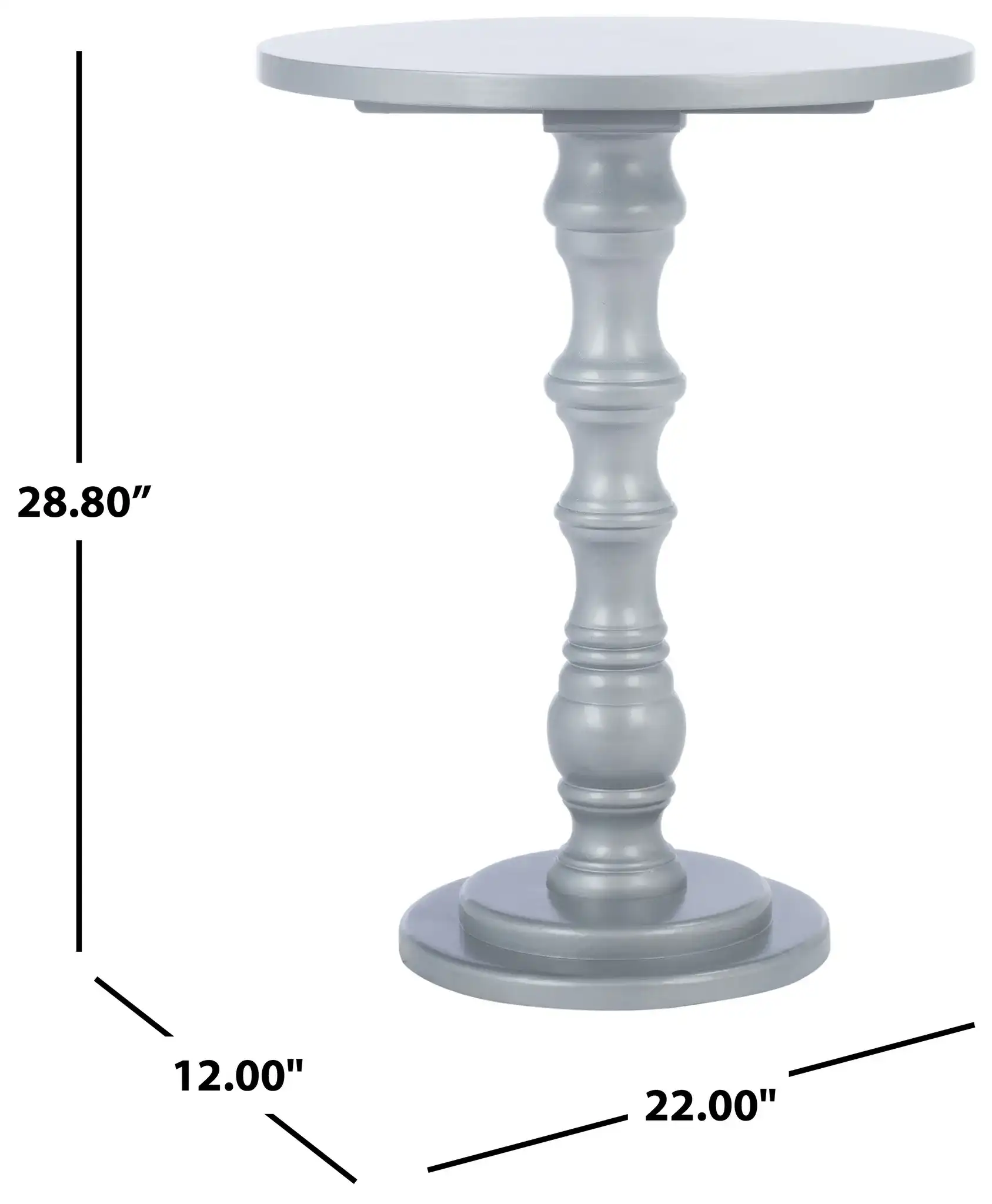 Greta Accent Table in Gold, detail view