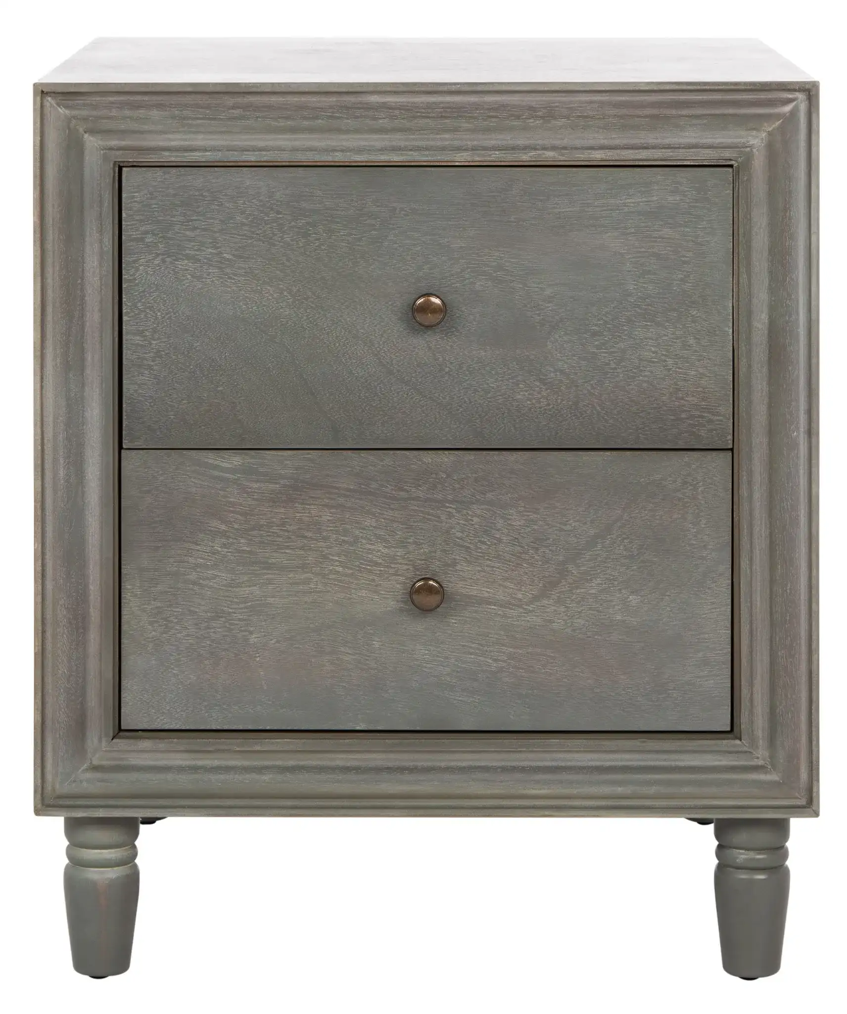 Blaise Night Stand With Storage in Ash Gray