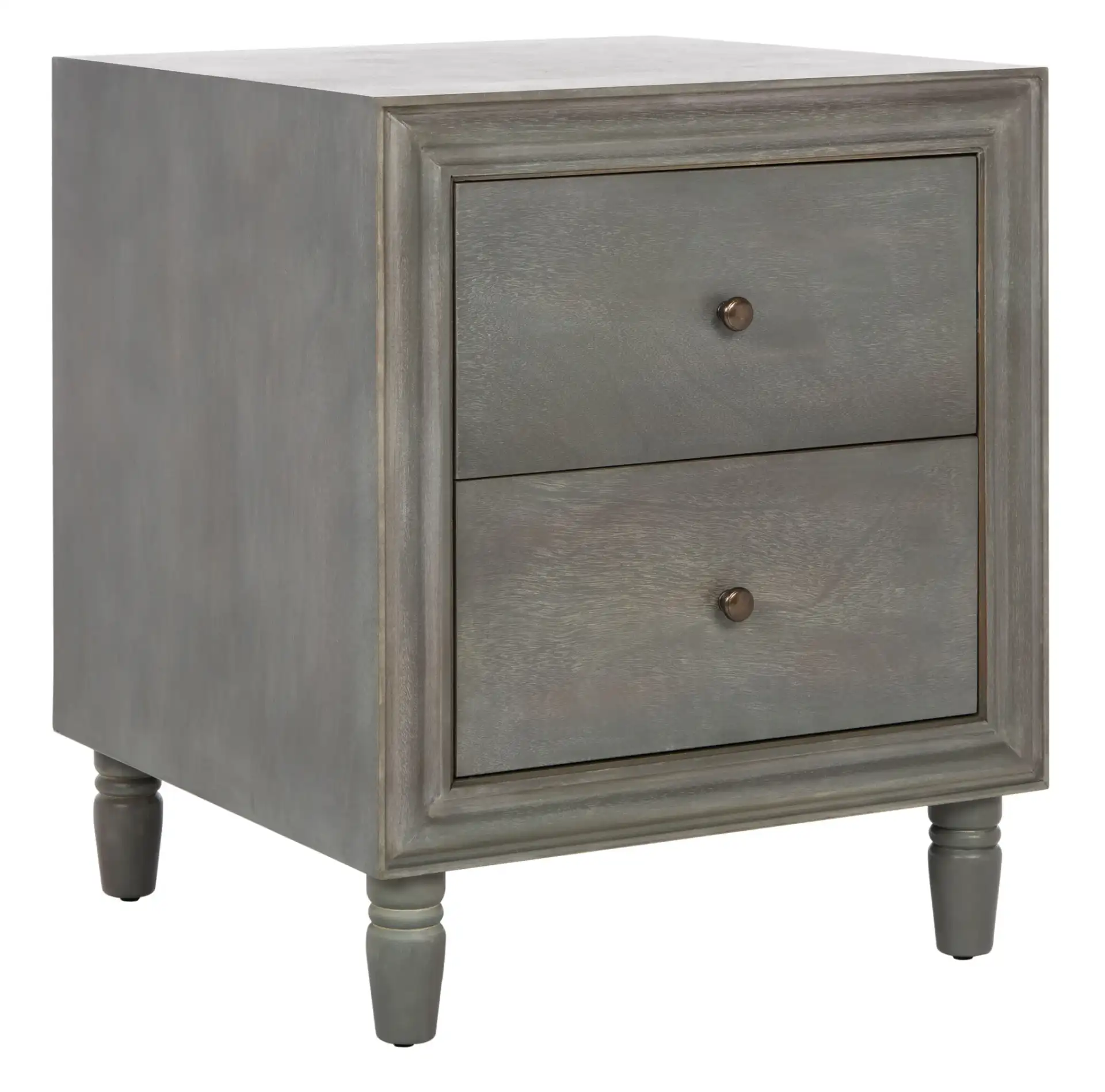 Blaise Night Stand With Storage in Ash Gray, detail view