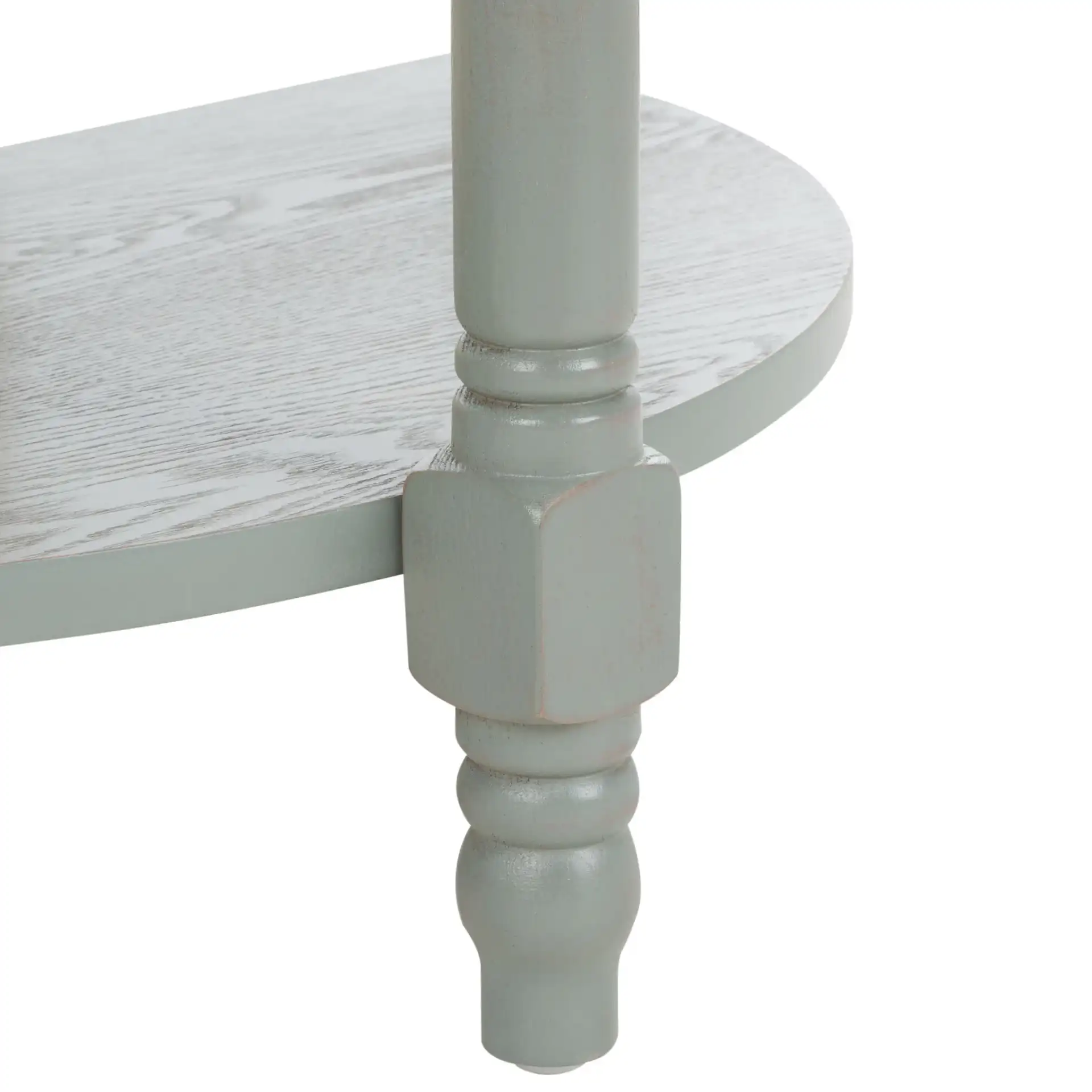 Randell Console in Ash Gray, detail view