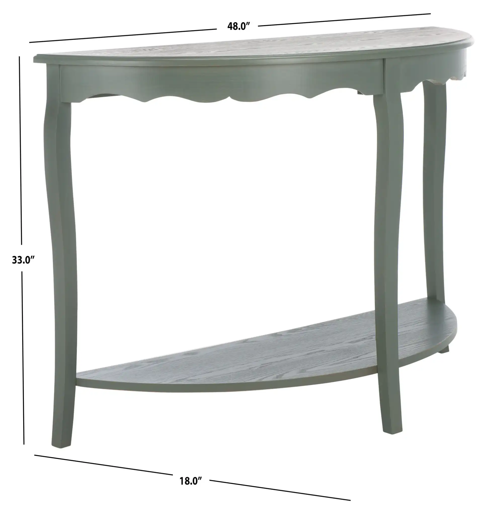 Christina Console in Firewood, detail view