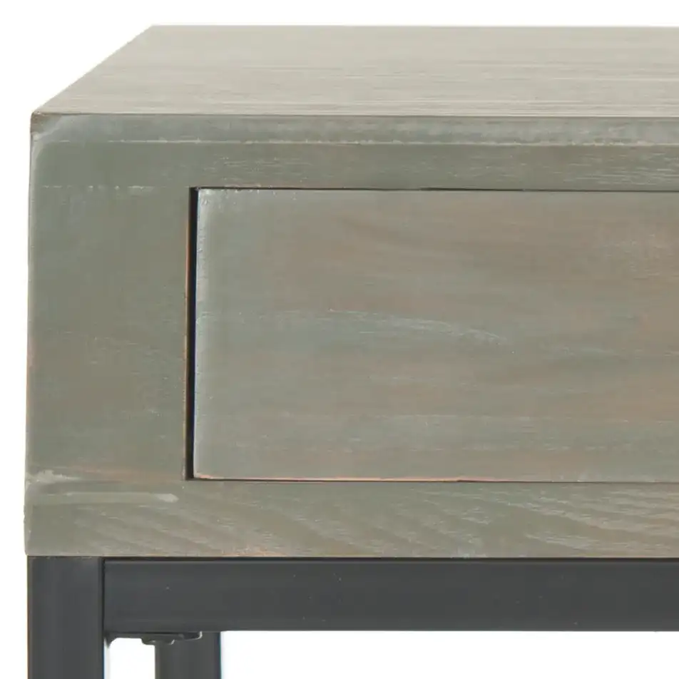 Adena Accent Table in White, detail view