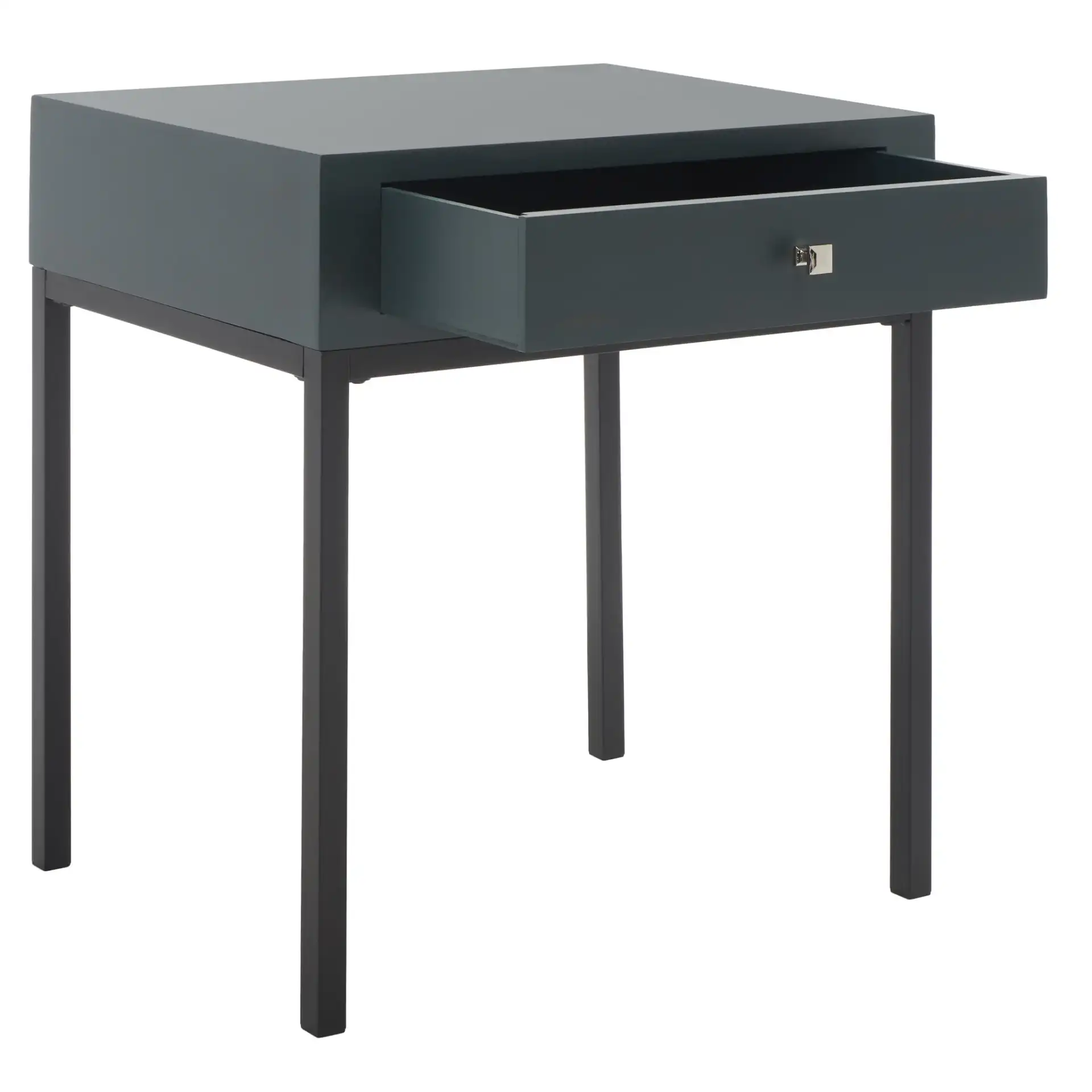 Adena Accent Table in White, detail view
