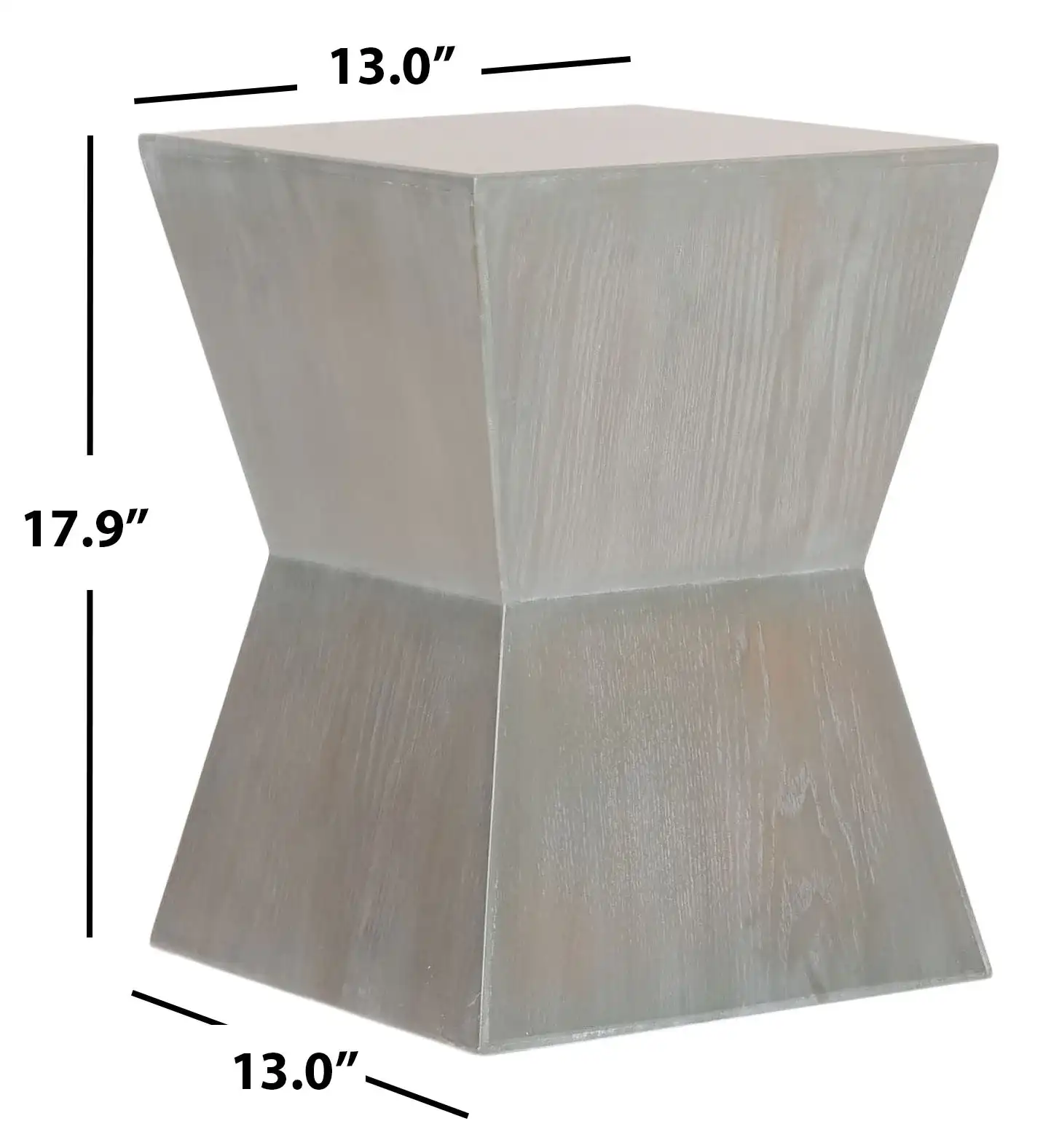 Lotem Accent Table in White Birch, detail view