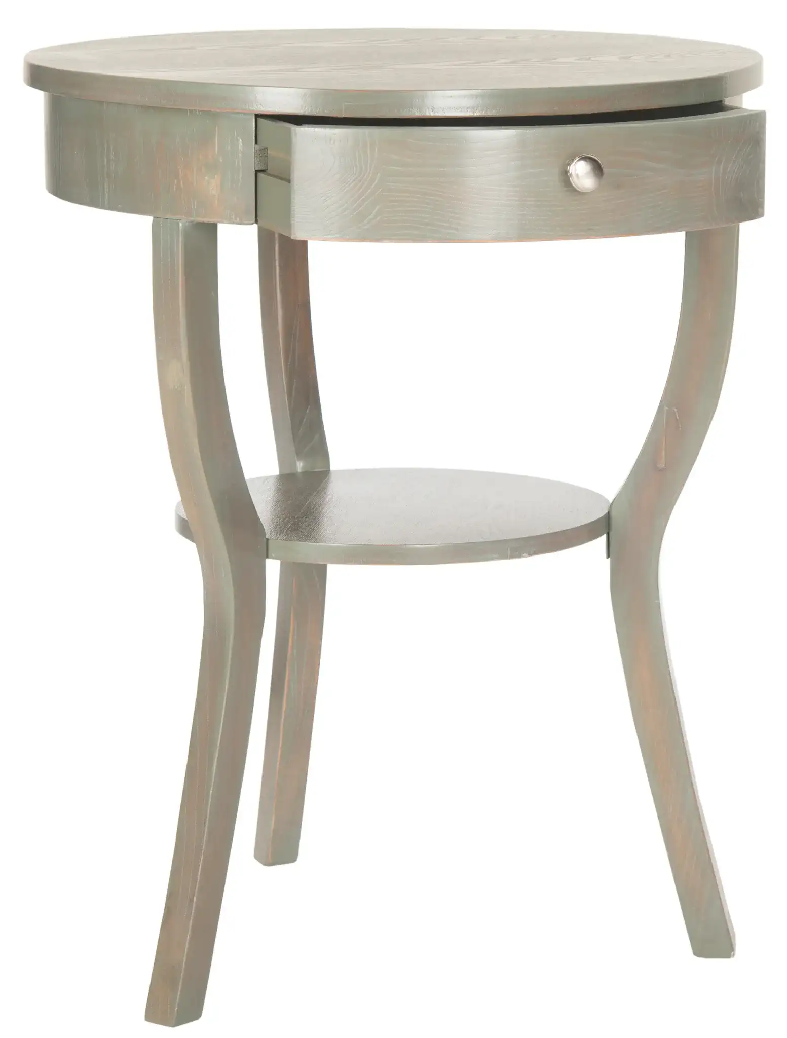 Kendra End Table in Ash Gray, detail view