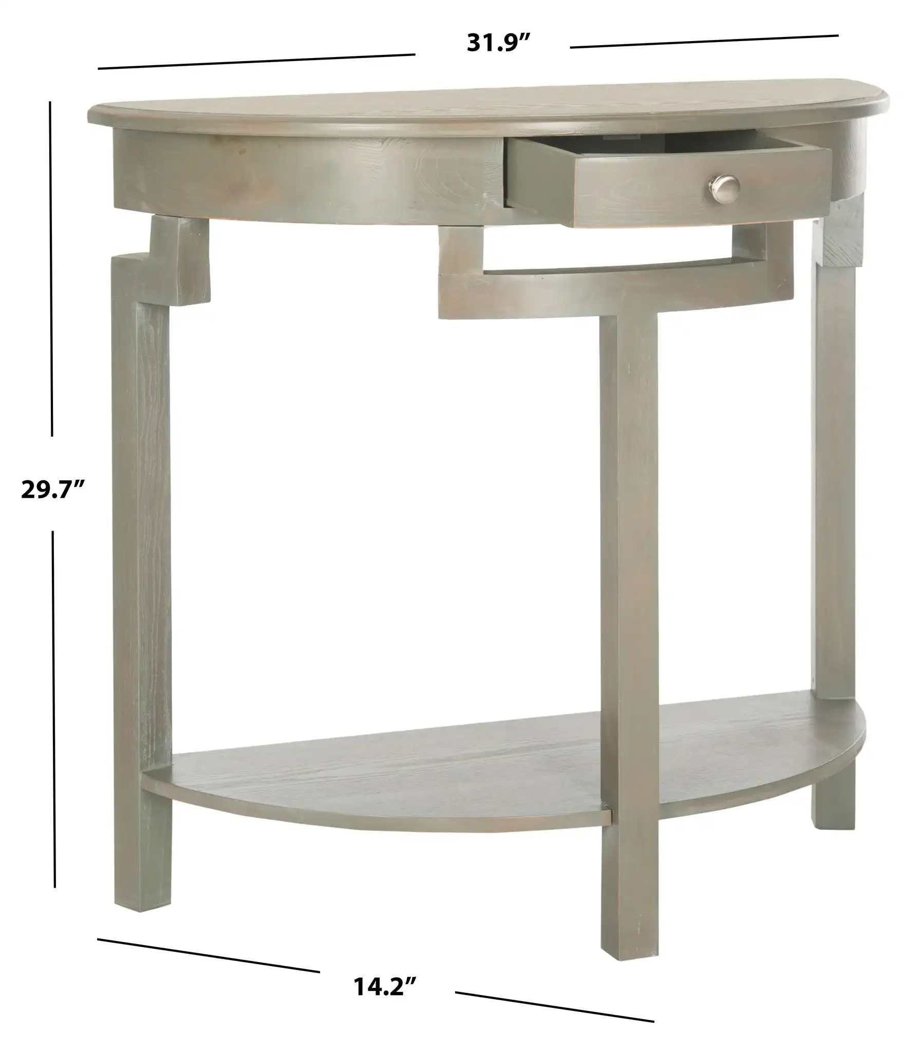 Liana Console in Ash Gray, detail view