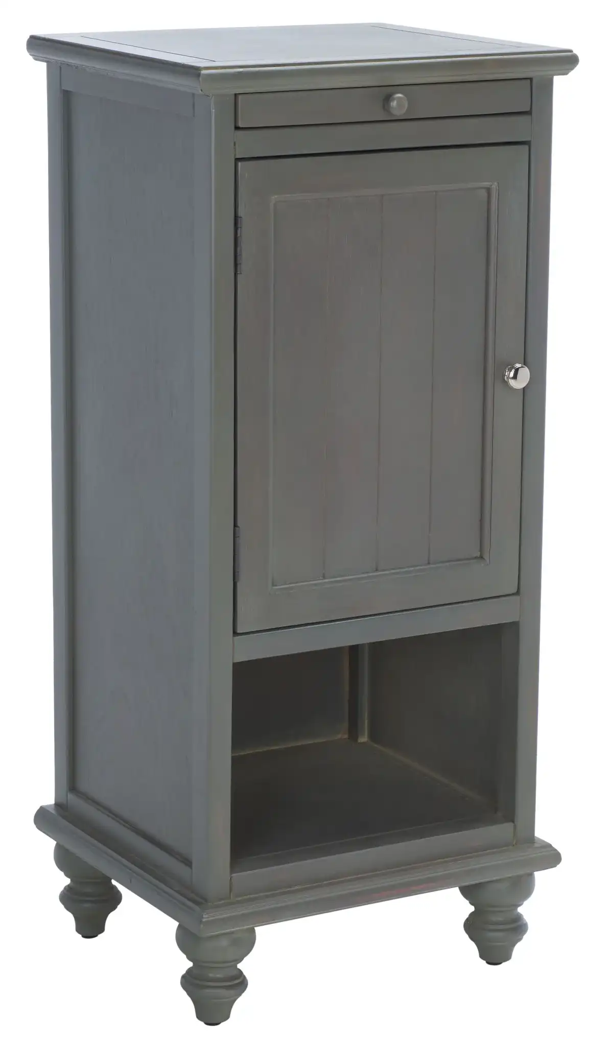 Jezabel End Table in White, detail view
