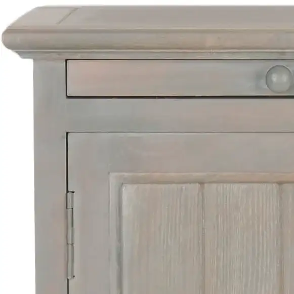 Jezabel End Table in White, detail view