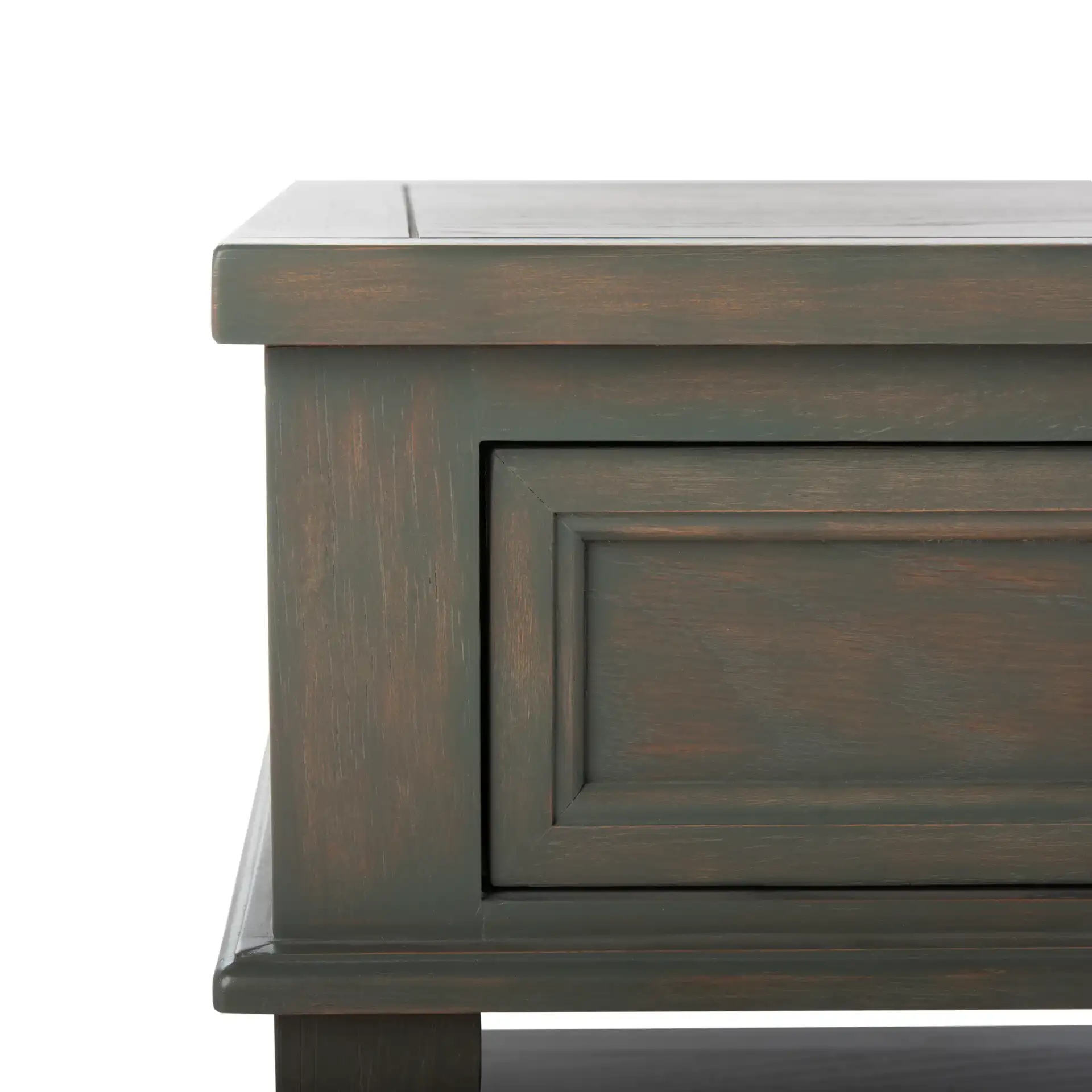 Manelin Coffee Table in Ash Gray in a styled room