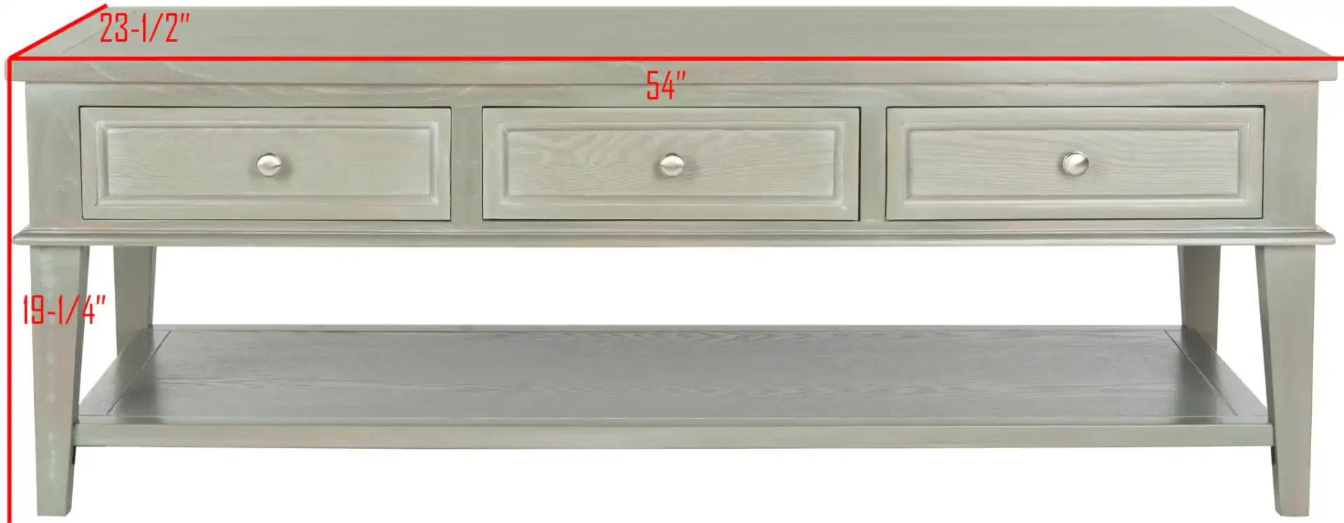 Manelin Coffee Table in Ash Gray, detail view