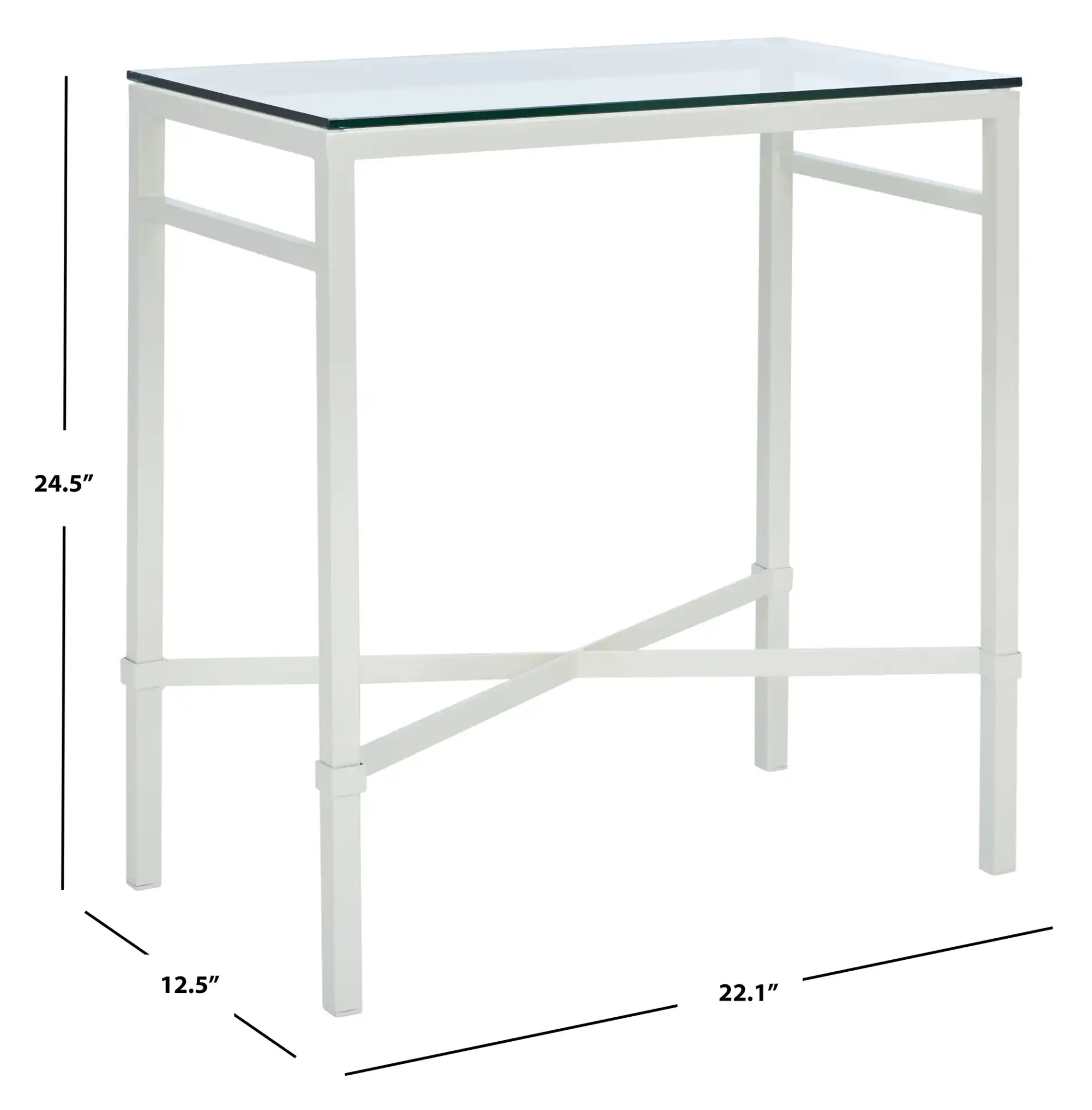 Viggo Chairside Table in Black, detail view