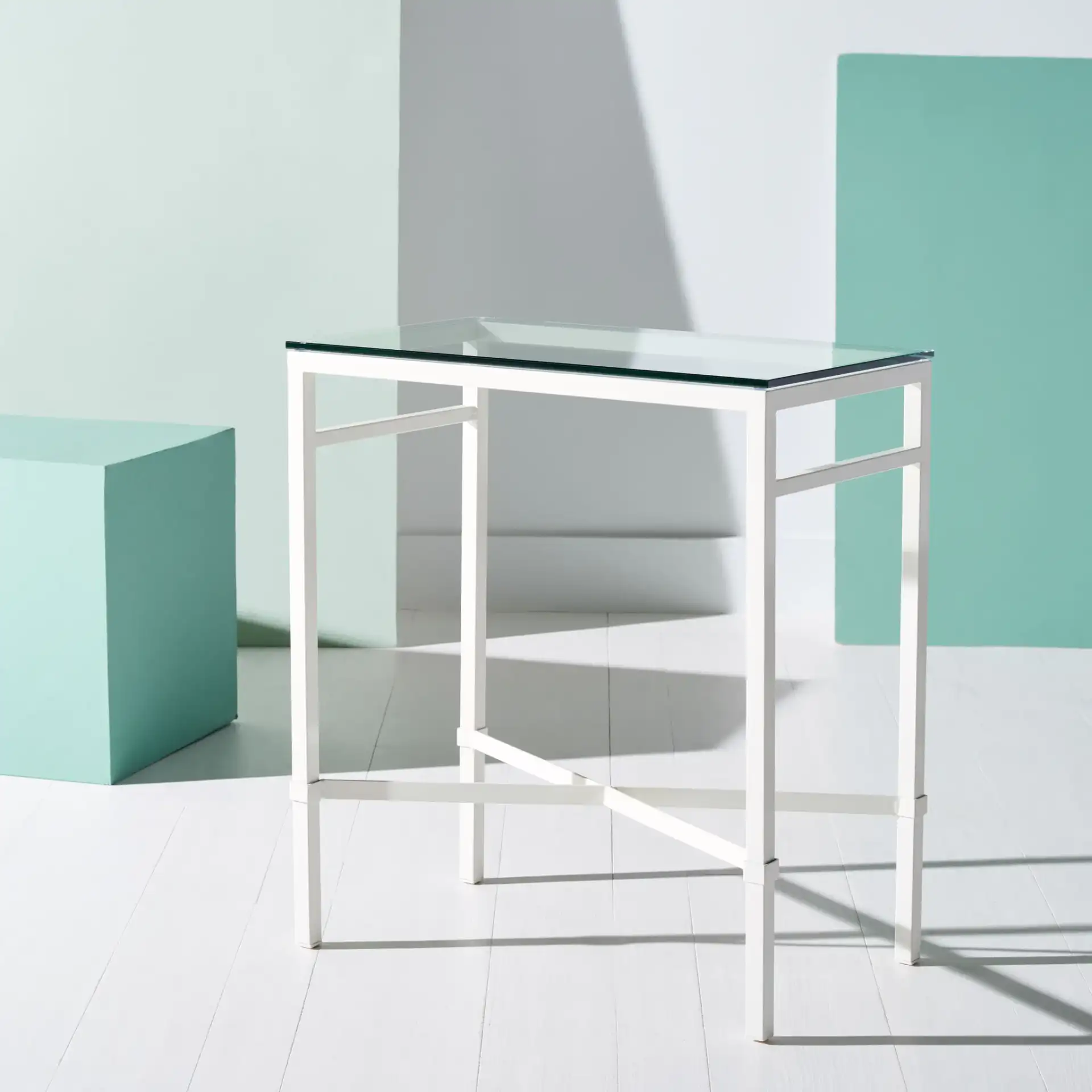 Viggo Chairside Table in Black in a styled room