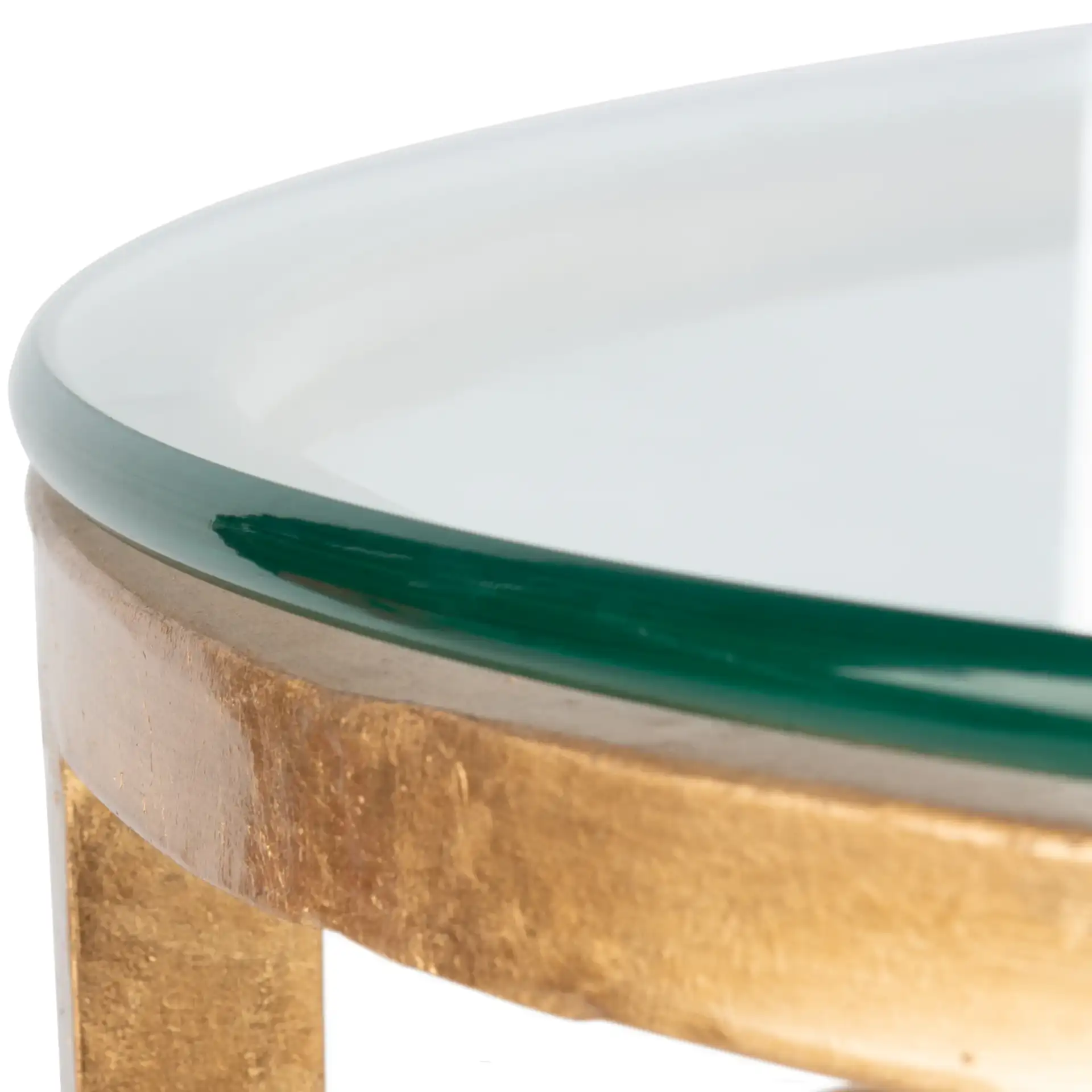 Ingmar Round Side Table in Gold in a styled room