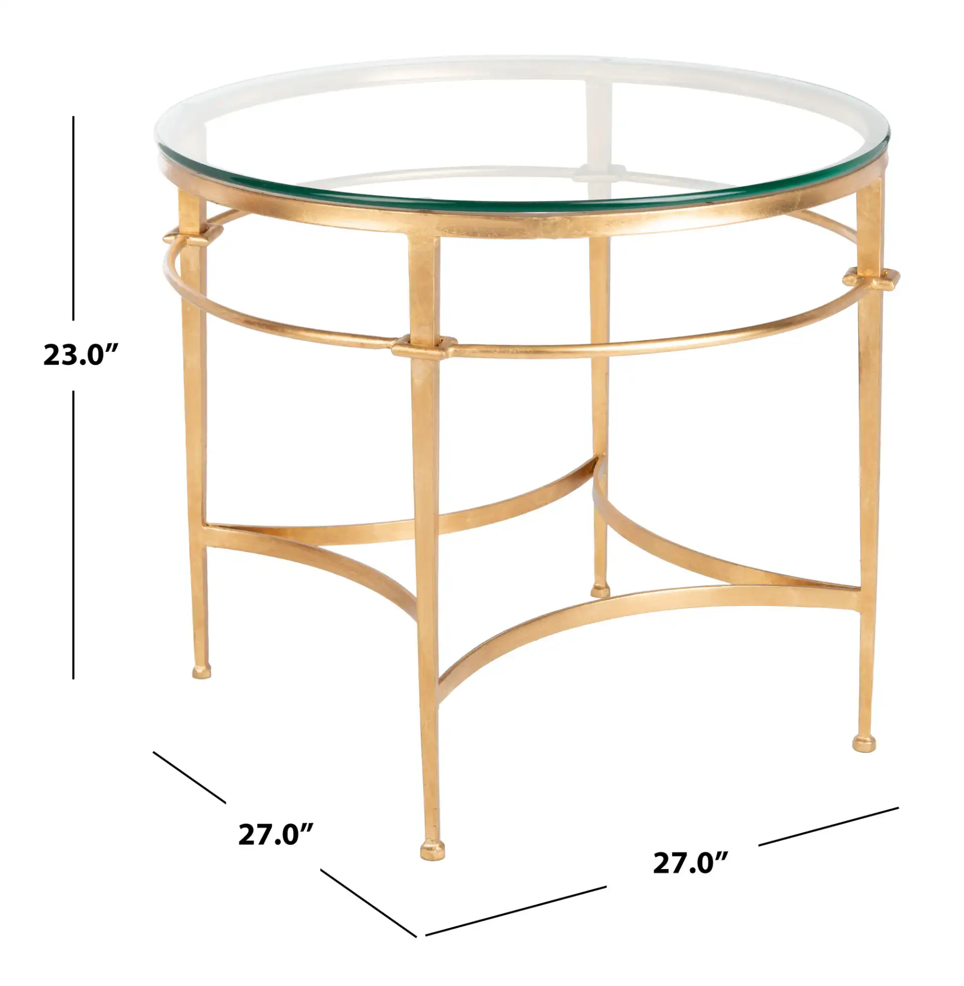 Ingmar Round Side Table in Gold, detail view