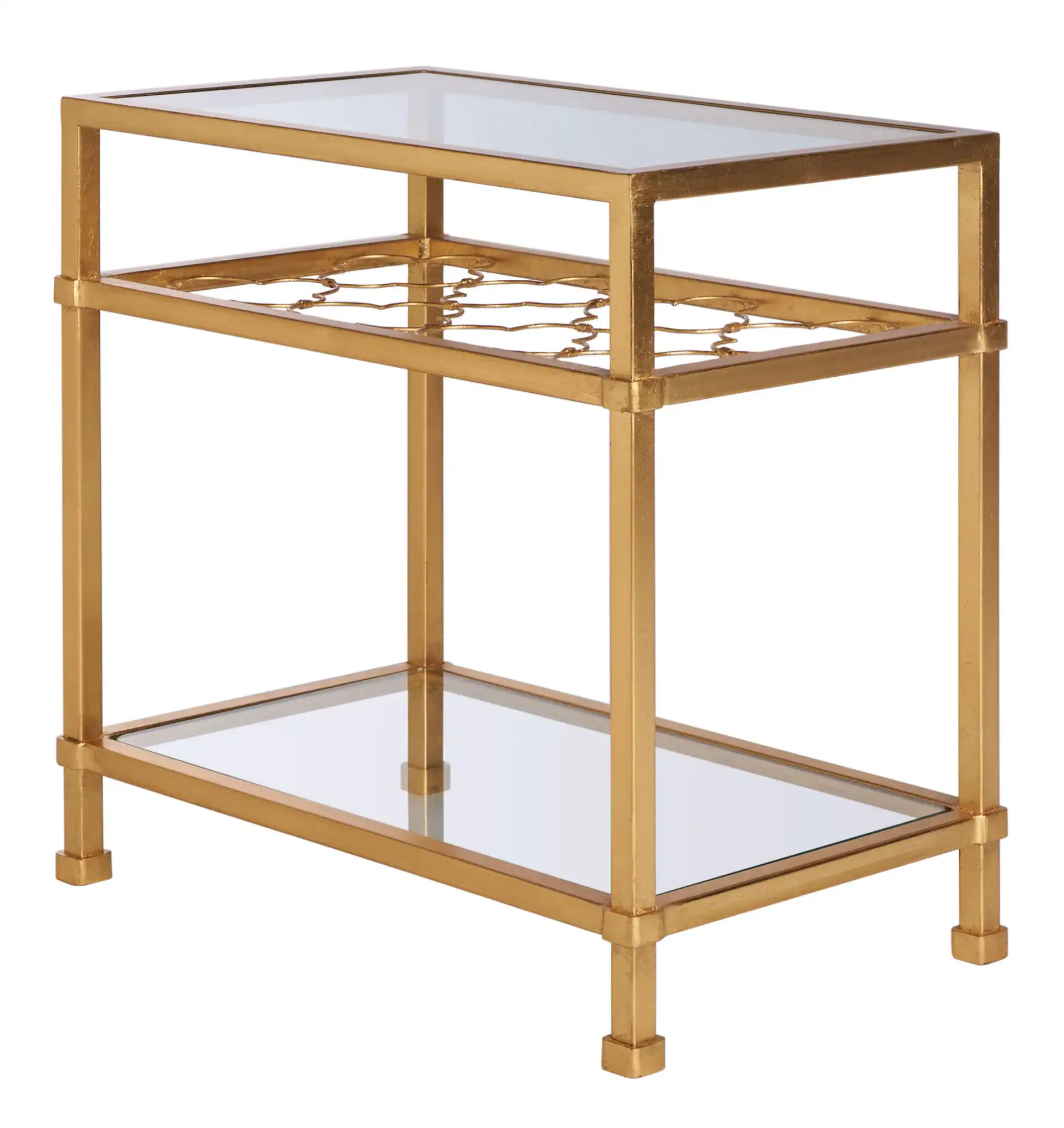 Hanzel Side Table in Gold, detail view