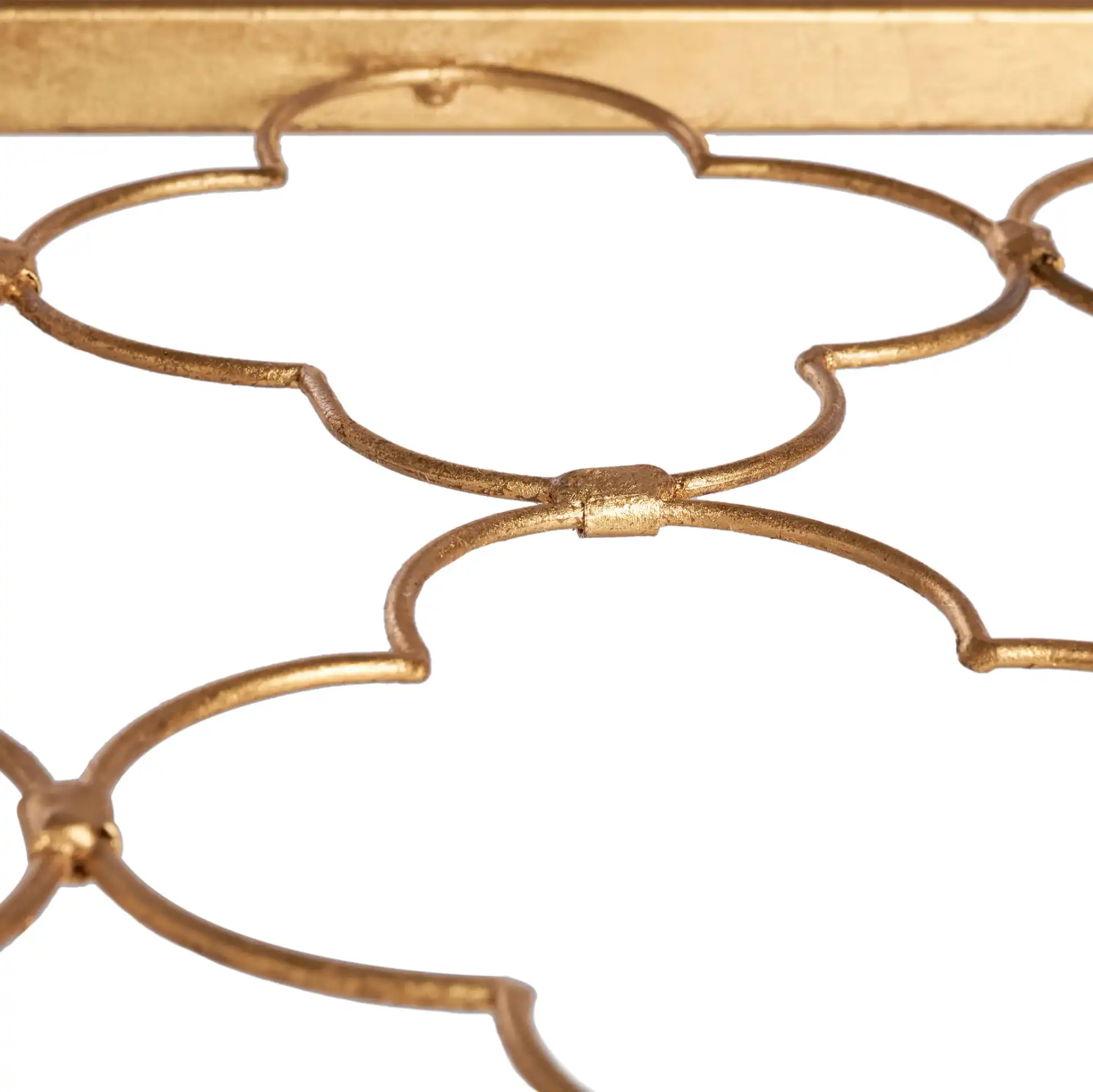 Hanzel Side Table in Gold in a styled room