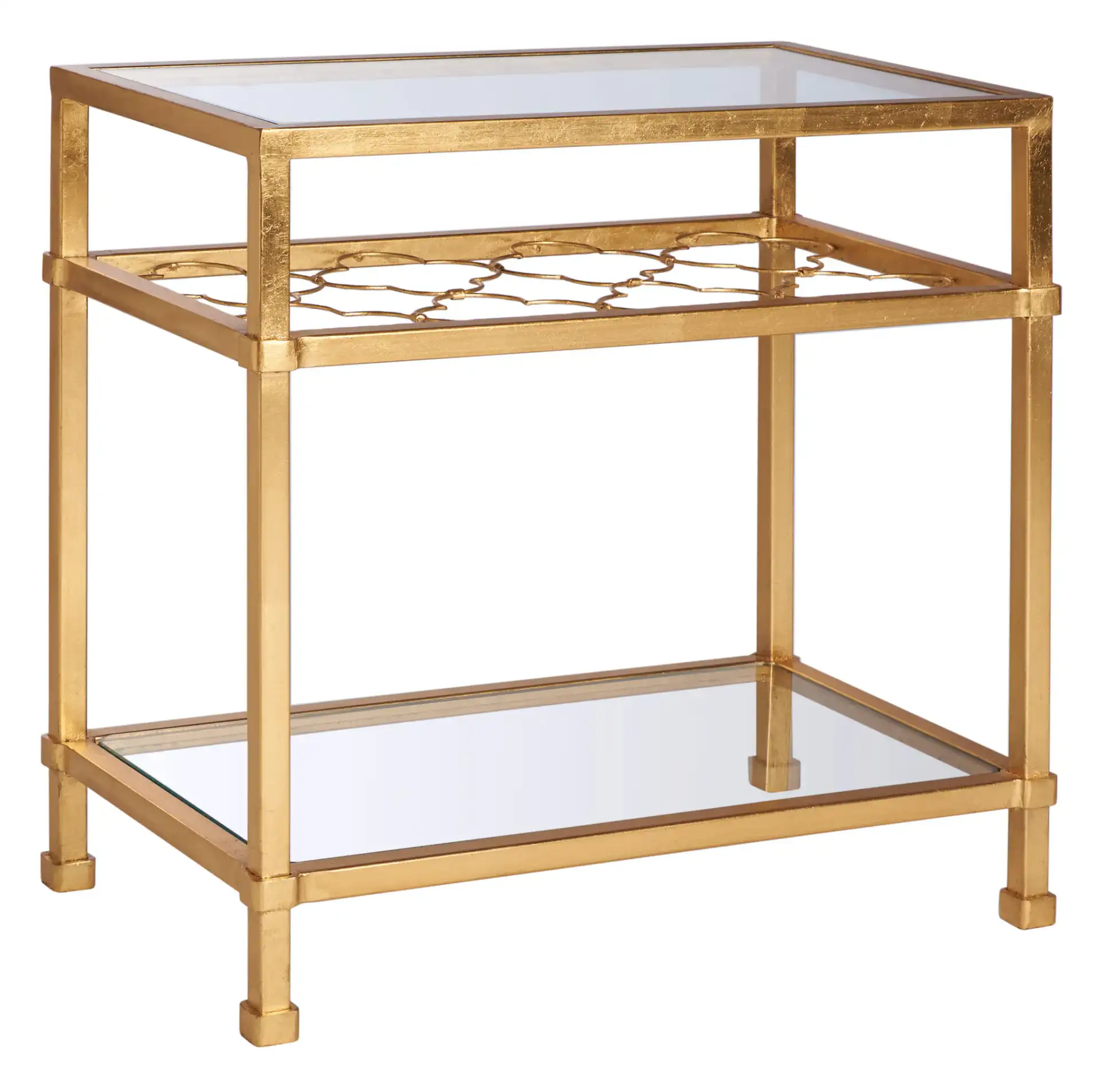 Hanzel Side Table in Gold, detail view