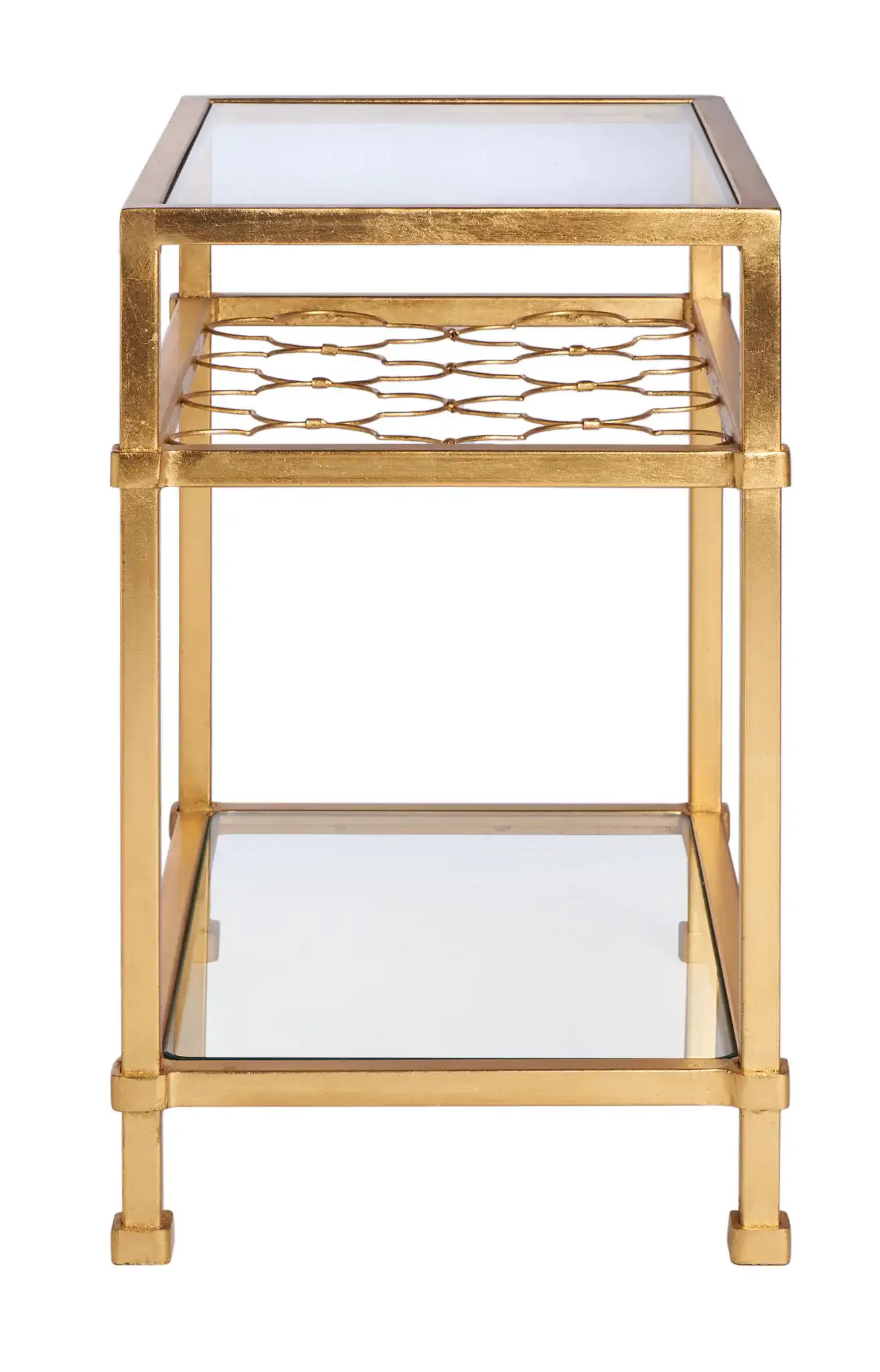 Hanzel Side Table in Gold, detail view