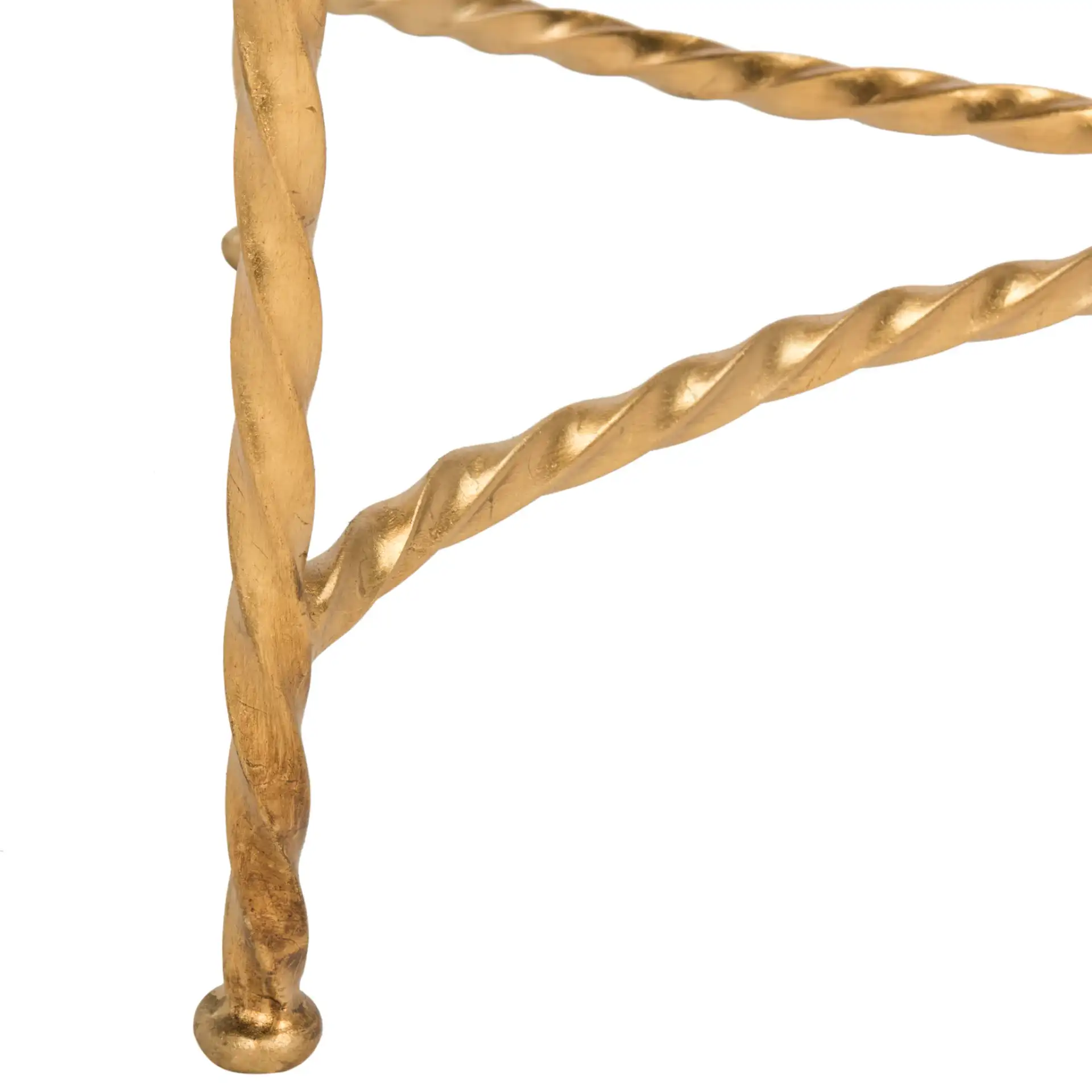 Matilda Glass Coffee Table in Gold, detail view