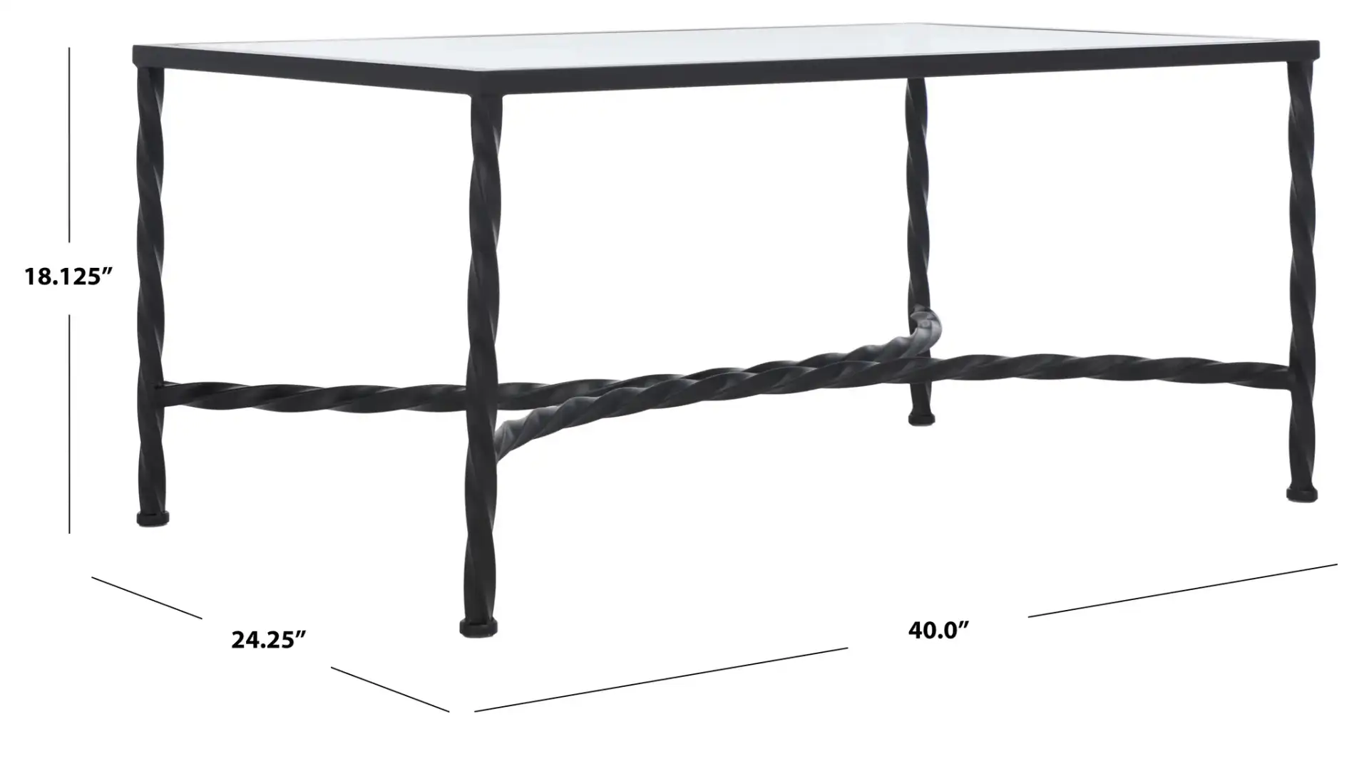 Matilda Coffee Table in Black, detail view